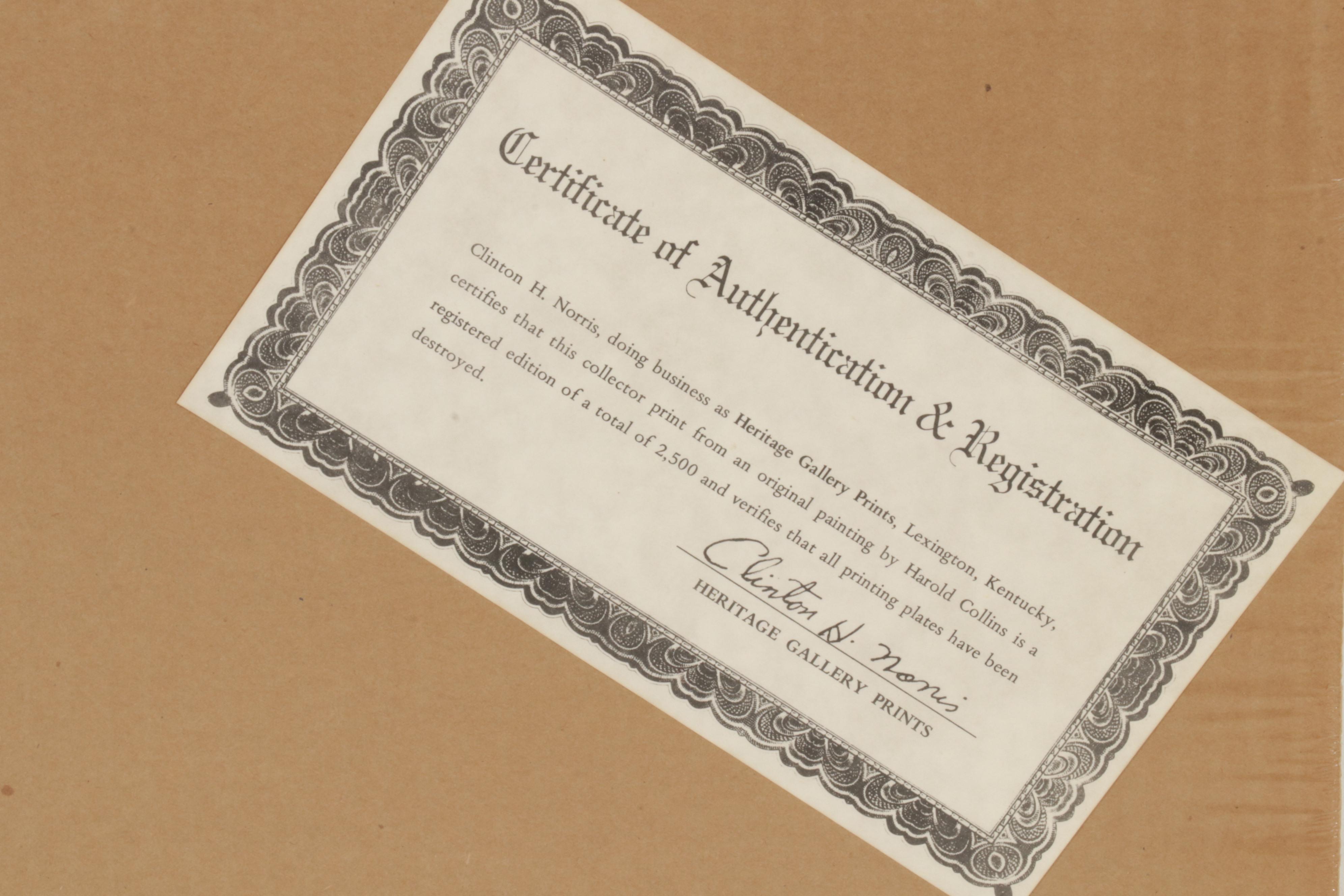 Harold Collins and Tom Kenney Offset Lithographs, Late 20th Century