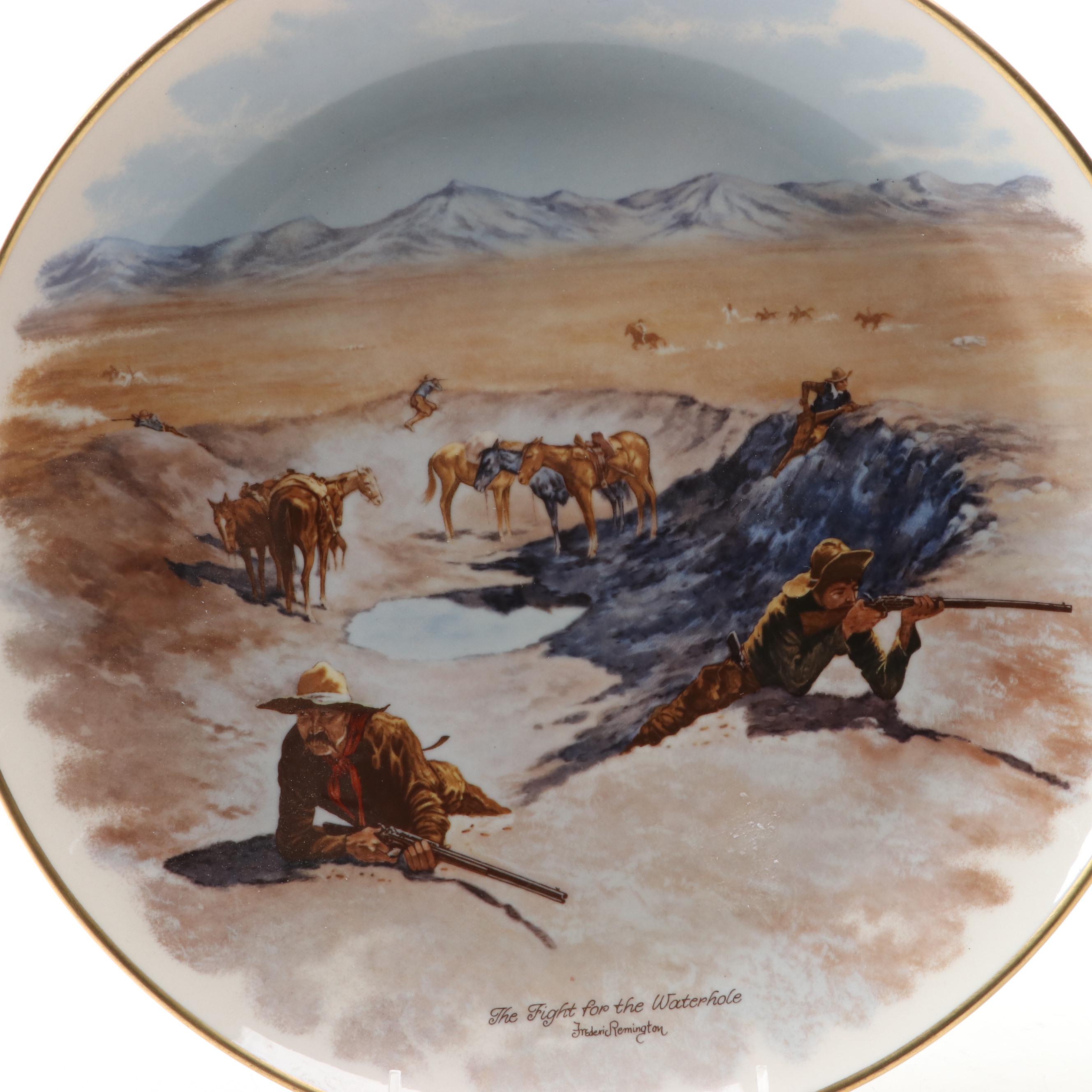 Gorham Frederic Remington Porcelain Collector Plates, 1970s