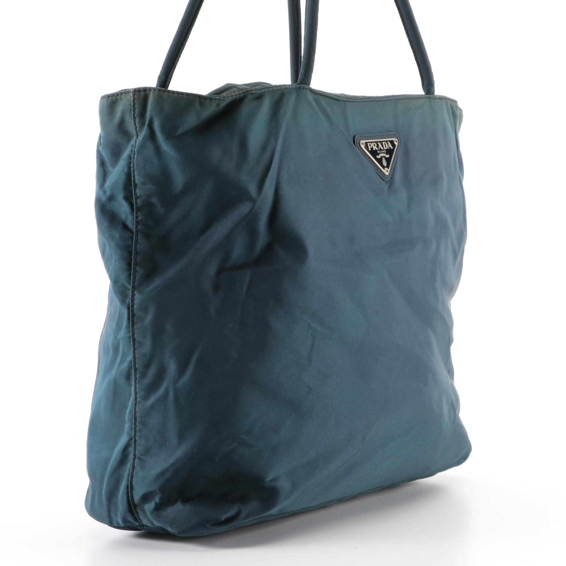 Prada Small Zip Tote Bag in Nylon Gabardine