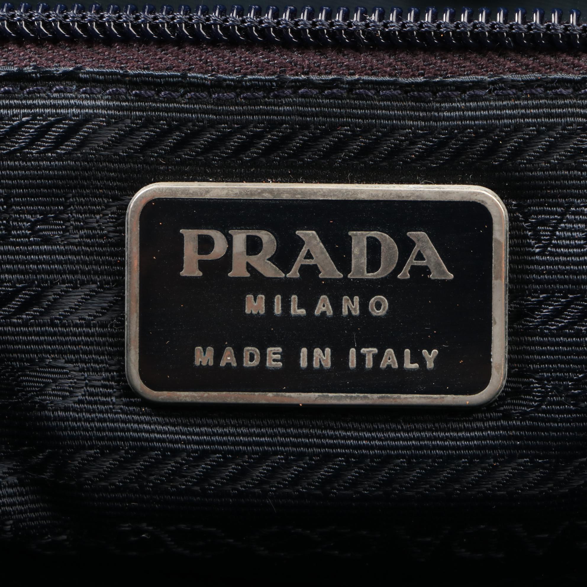 Prada Small Zip Tote Bag in Nylon Gabardine