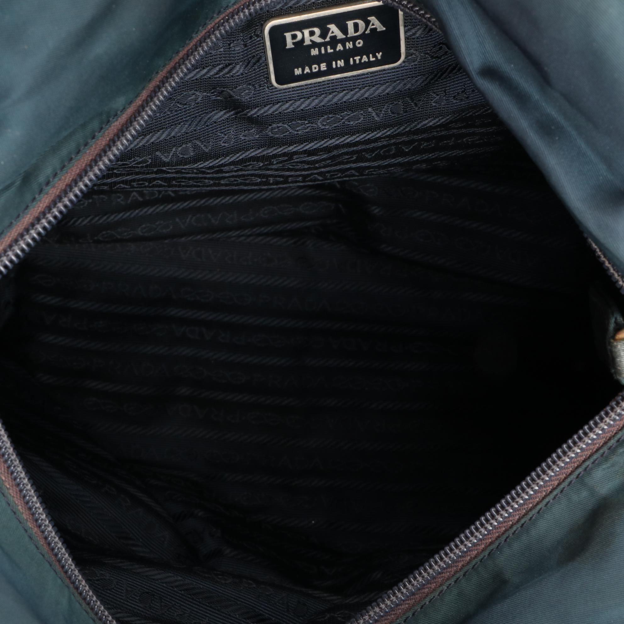 Prada Small Zip Tote Bag in Nylon Gabardine