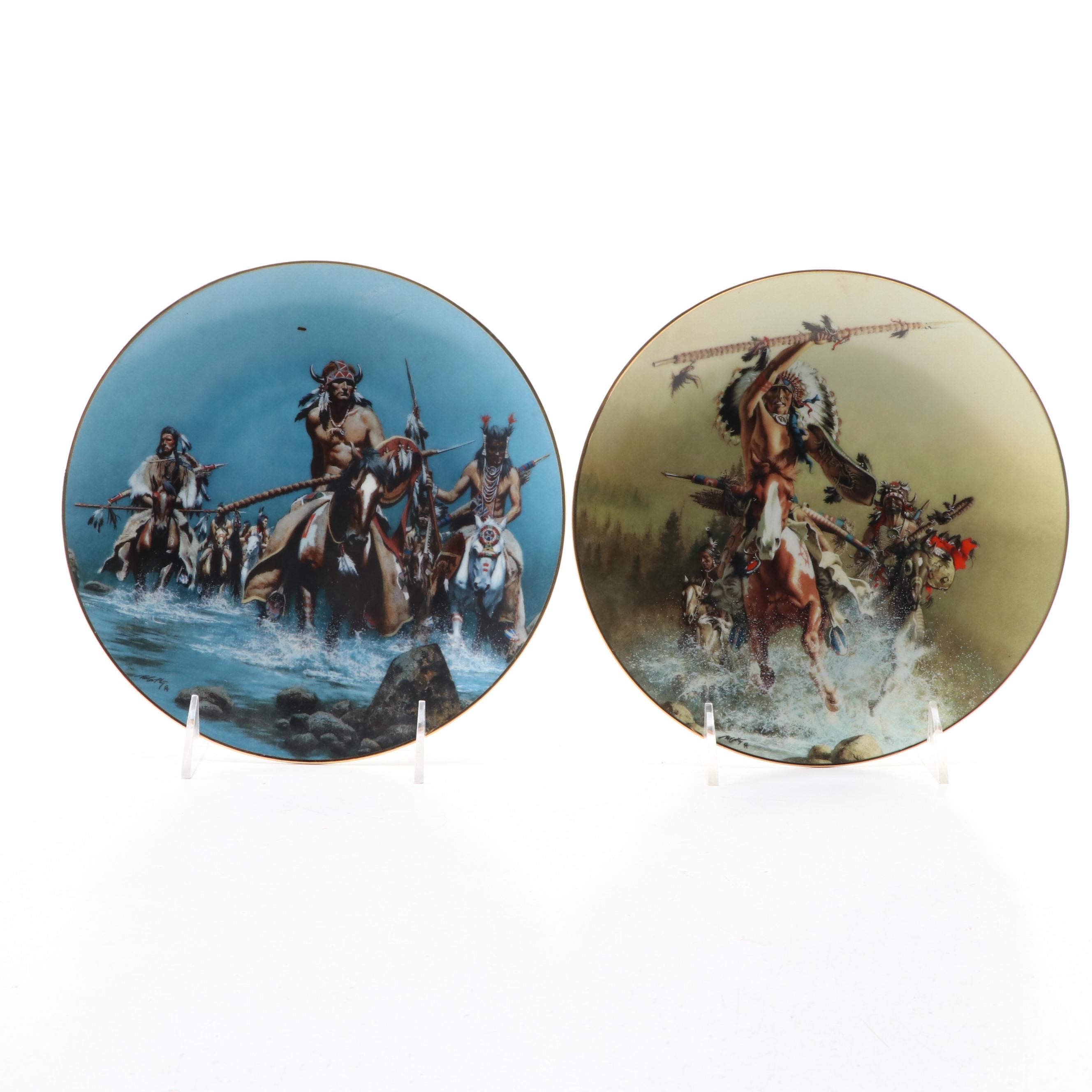 Hamilton Collection "The Fierce and the Free" Series Porcelain Collector Plates