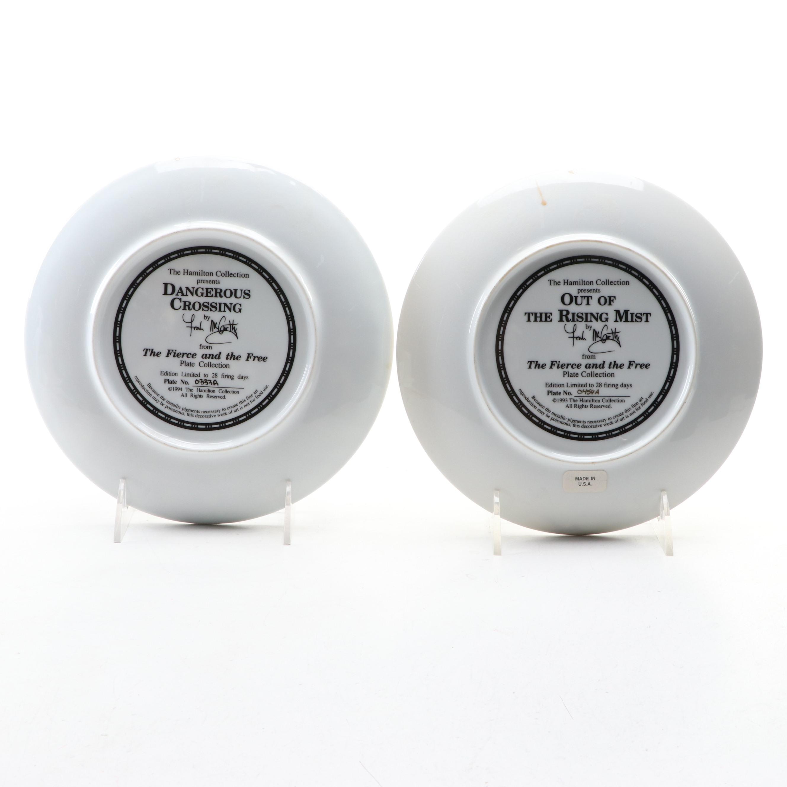 Hamilton Collection "The Fierce and the Free" Series Porcelain Collector Plates