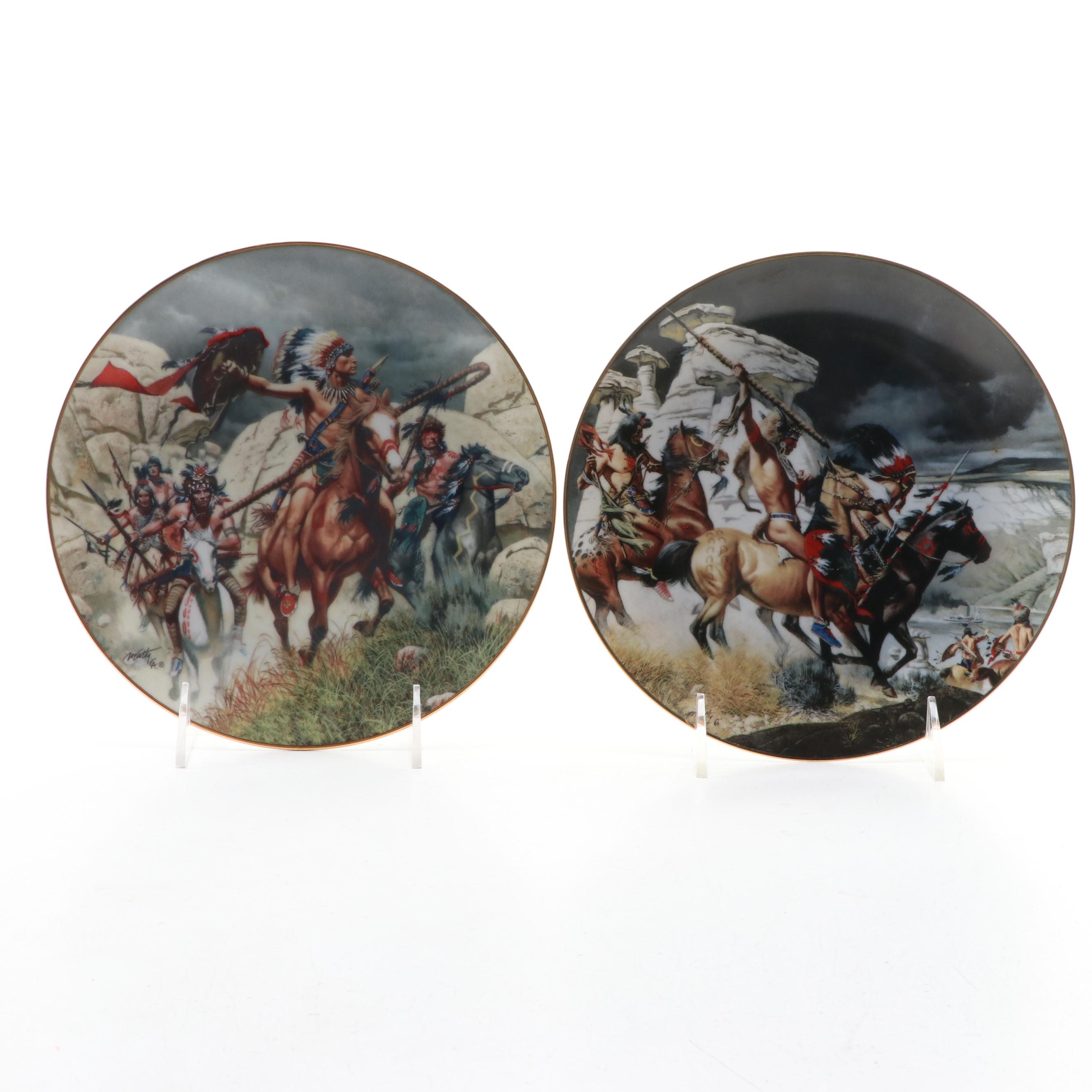 Hamilton Collection "The Fierce and the Free" Series Porcelain Collector Plates