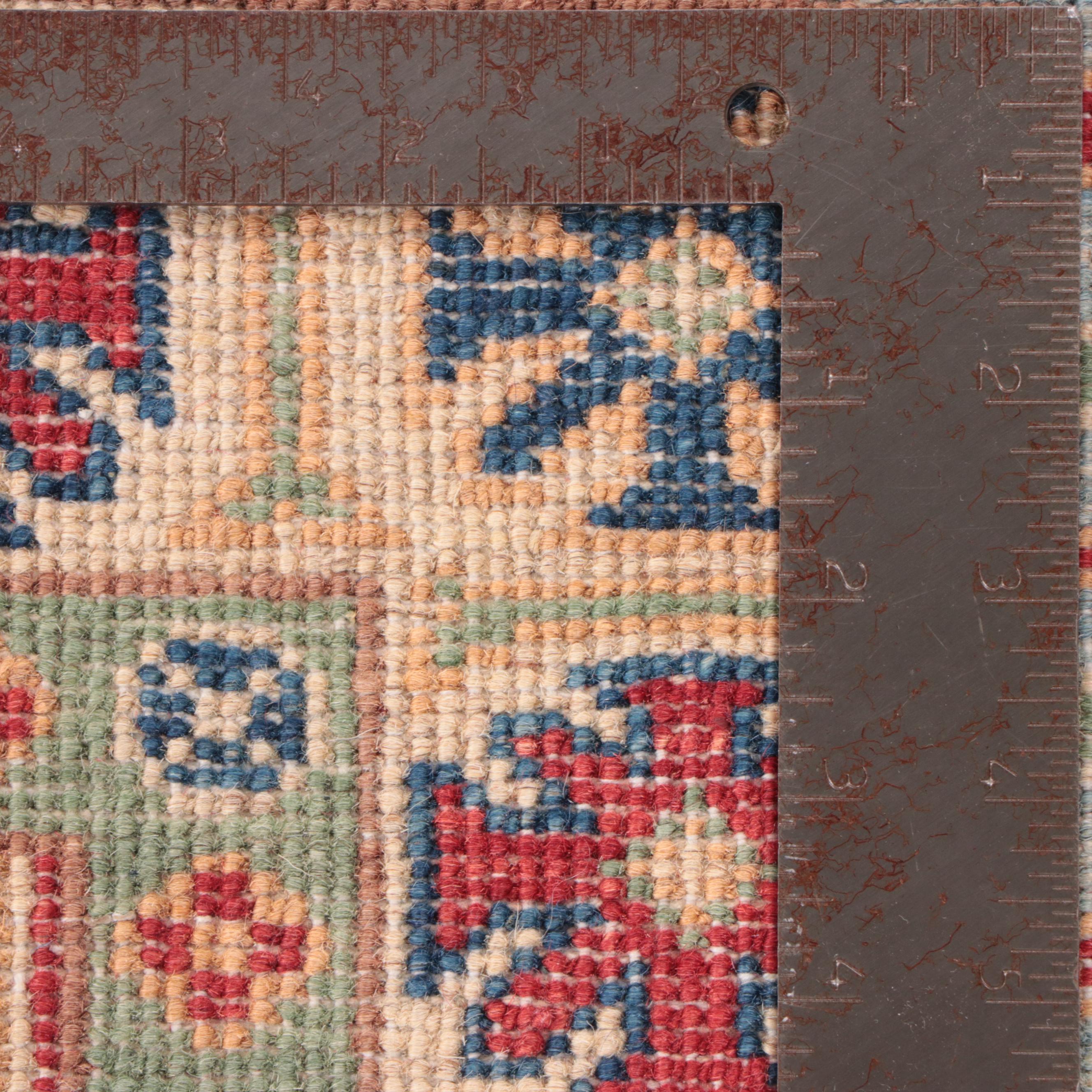 3'4 x 4'11 Hand-Knotted Pakistani Kazak Accent Rug