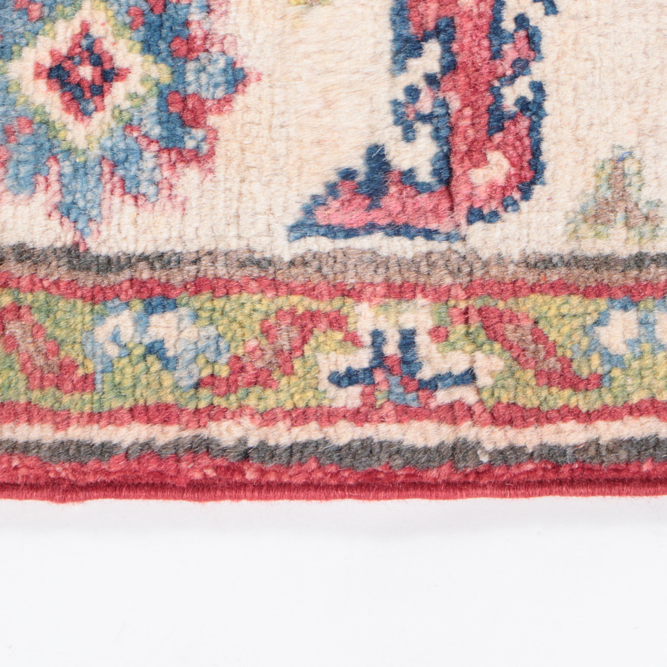 2'7 x 4'7 Hand-Knotted Pakistani Kazak Accent Rug