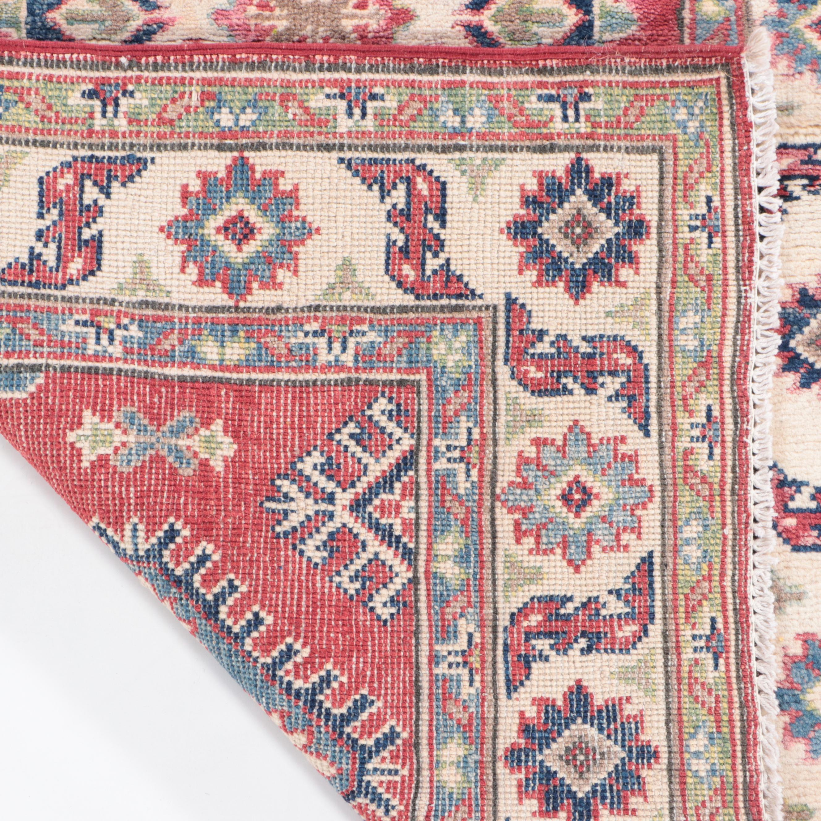 2'7 x 4'7 Hand-Knotted Pakistani Kazak Accent Rug