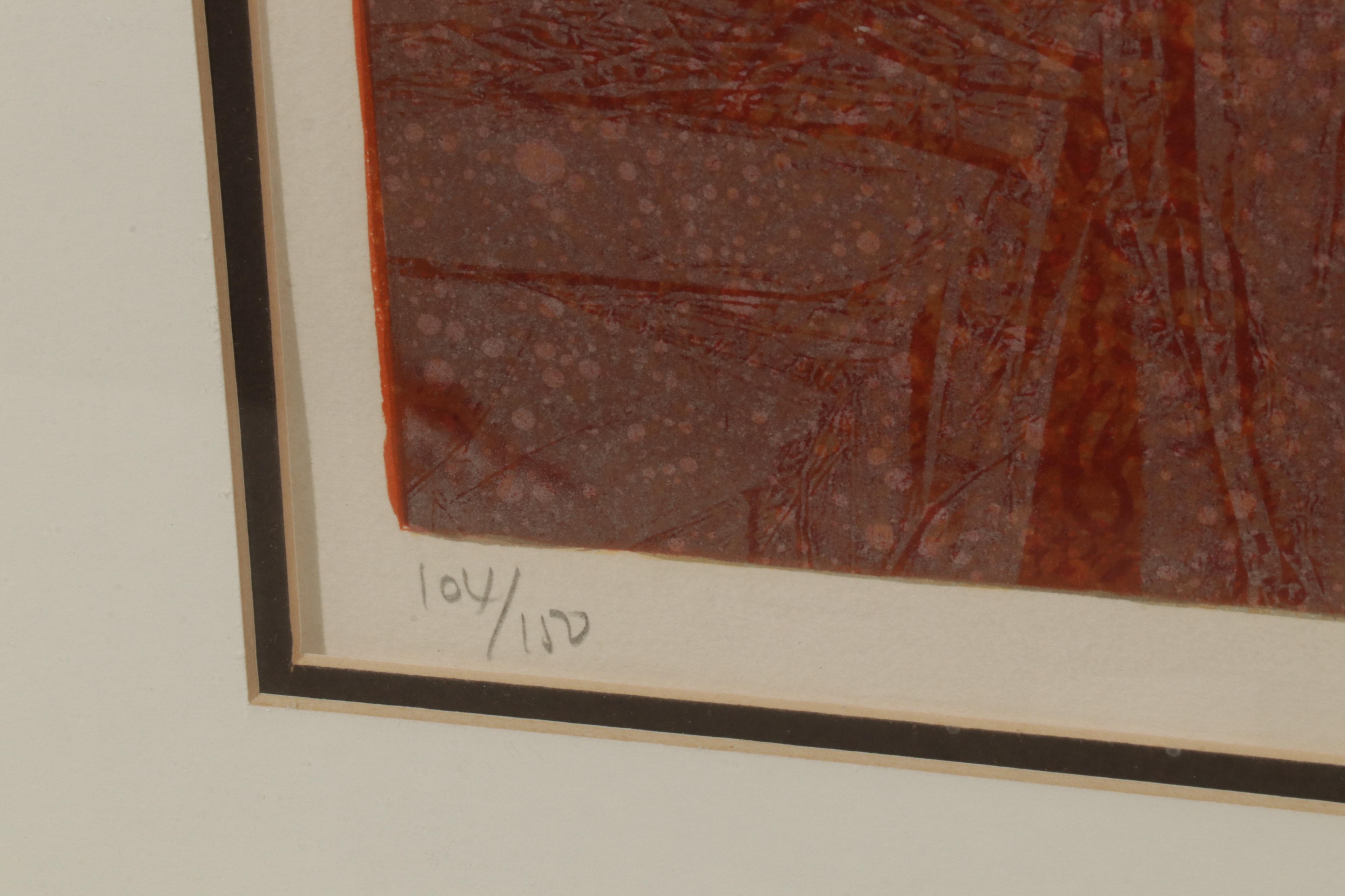 Àlvar Suñol Munoz-Ramos Color Lithograph "El Village Rojo," Circa 1978