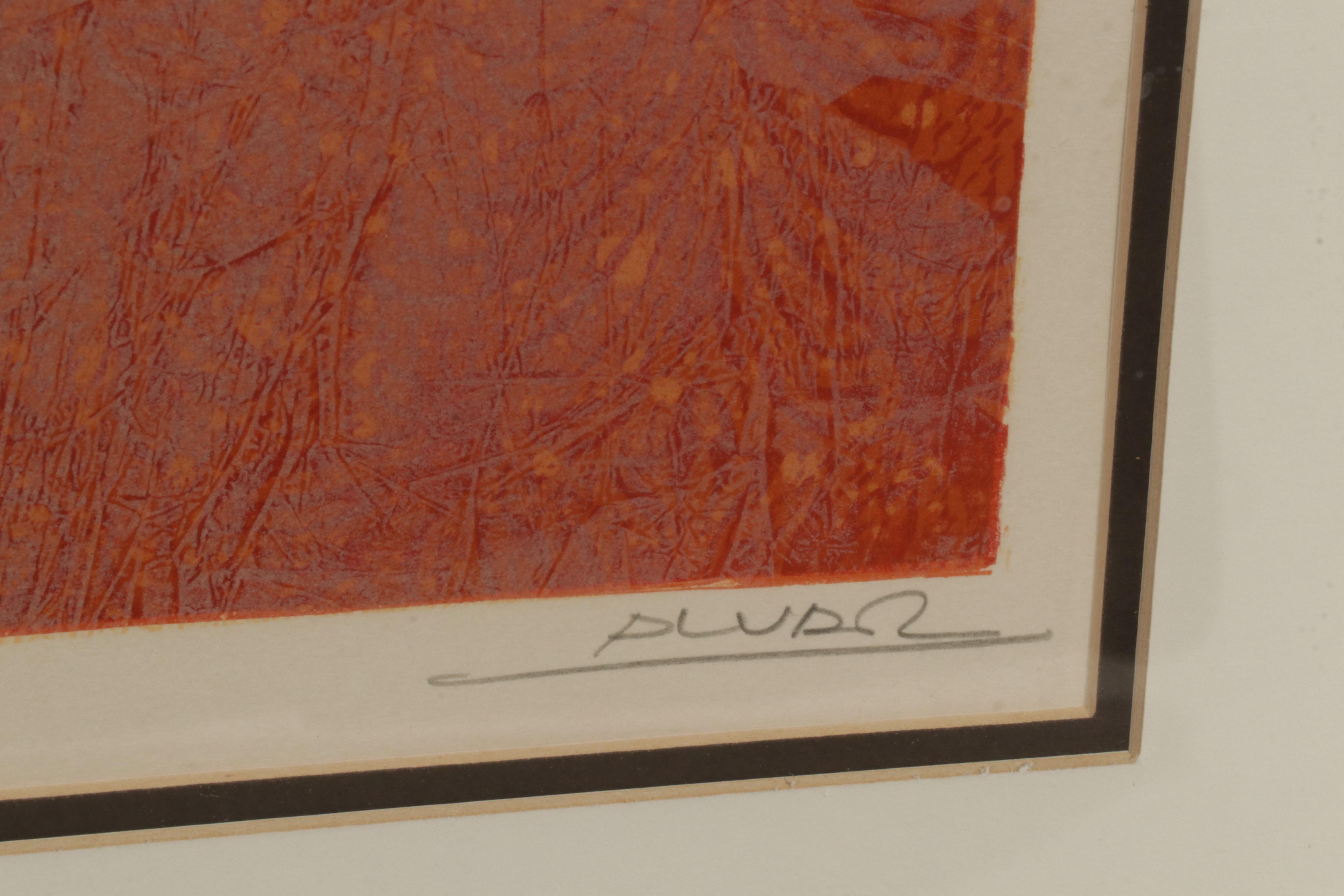 Àlvar Suñol Munoz-Ramos Color Lithograph "El Village Rojo," Circa 1978