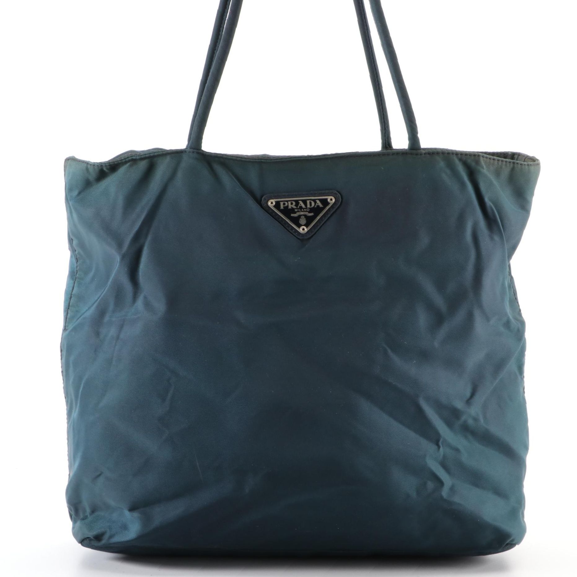 Prada Small Zip Tote Bag in Nylon Gabardine