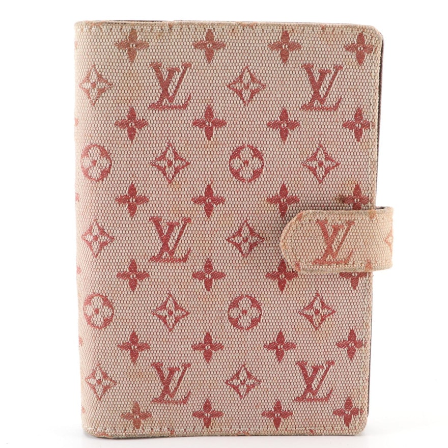 Louis Vuitton Agenda Cover in Monogram Mini Lin Canvas