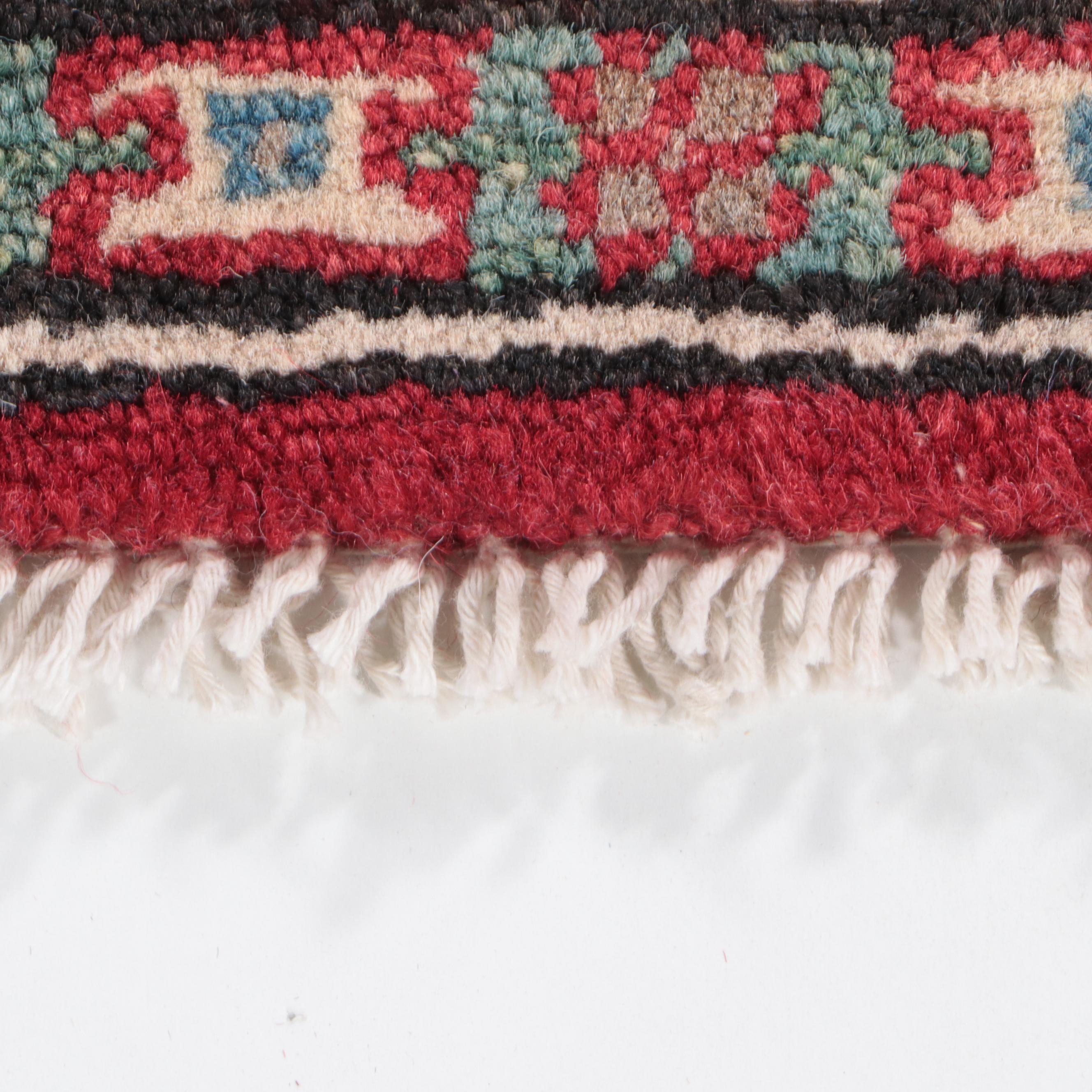 2'8 x 4'2 Hand-Knotted Afghan Kazak-Style Accent Rug