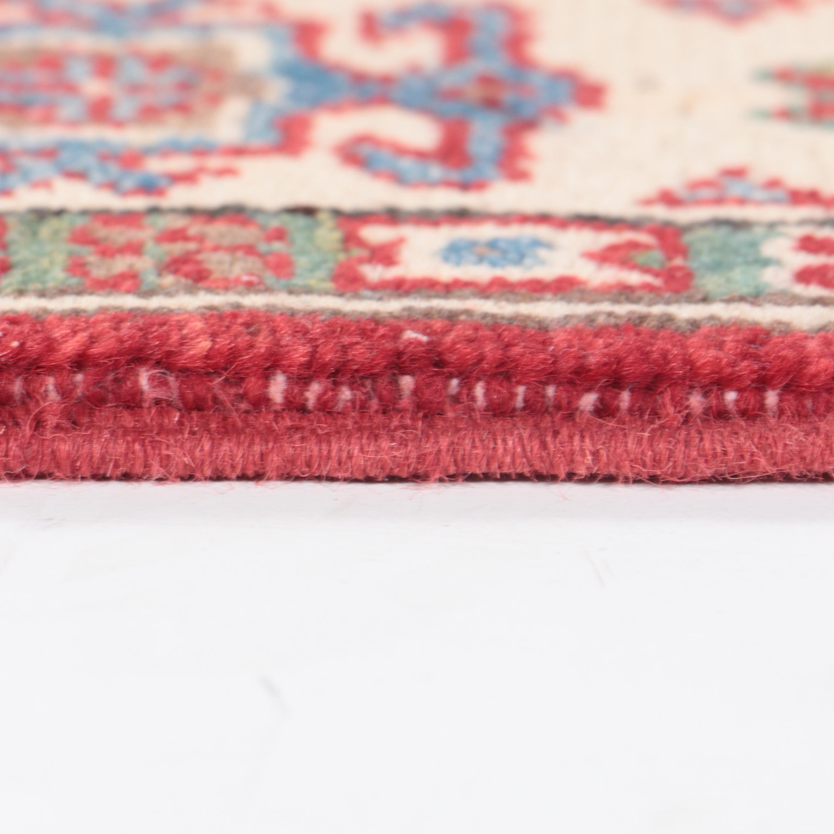 2'8 x 4'2 Hand-Knotted Afghan Kazak-Style Accent Rug