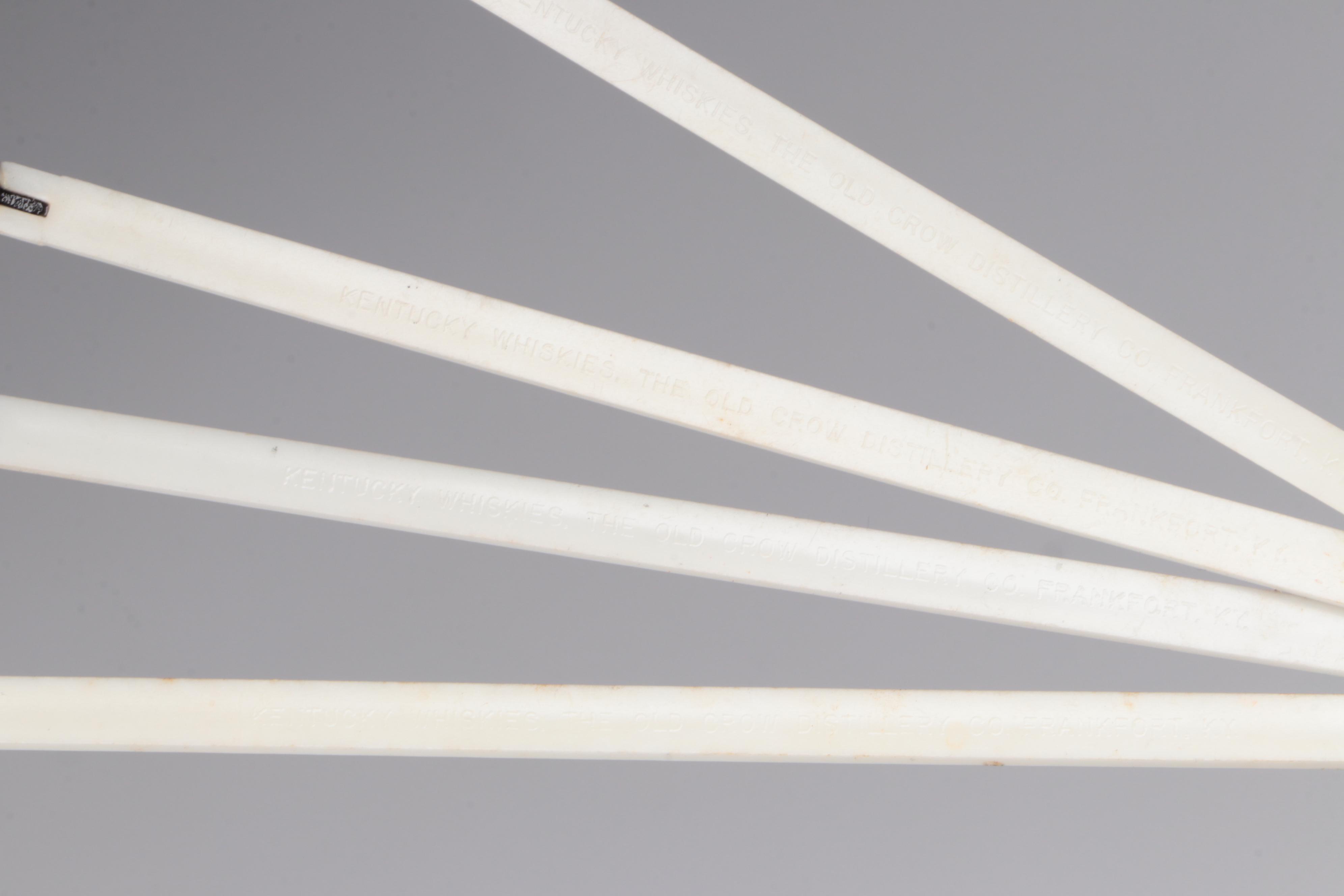 Old Crow and Glenmore Bourbon Glasses with Drink Stirrers and Vat 69 Pub Jug