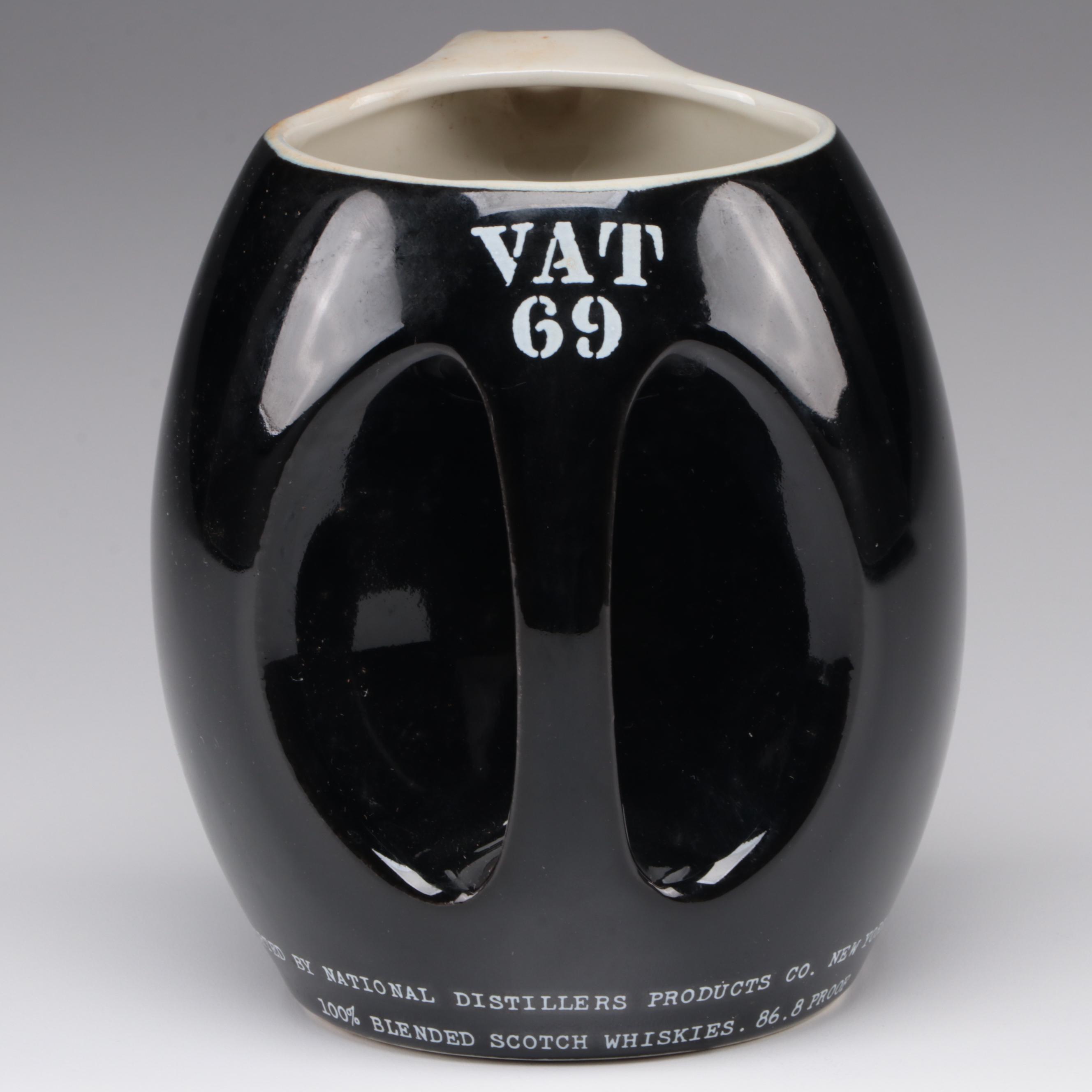 Old Crow and Glenmore Bourbon Glasses with Drink Stirrers and Vat 69 Pub Jug