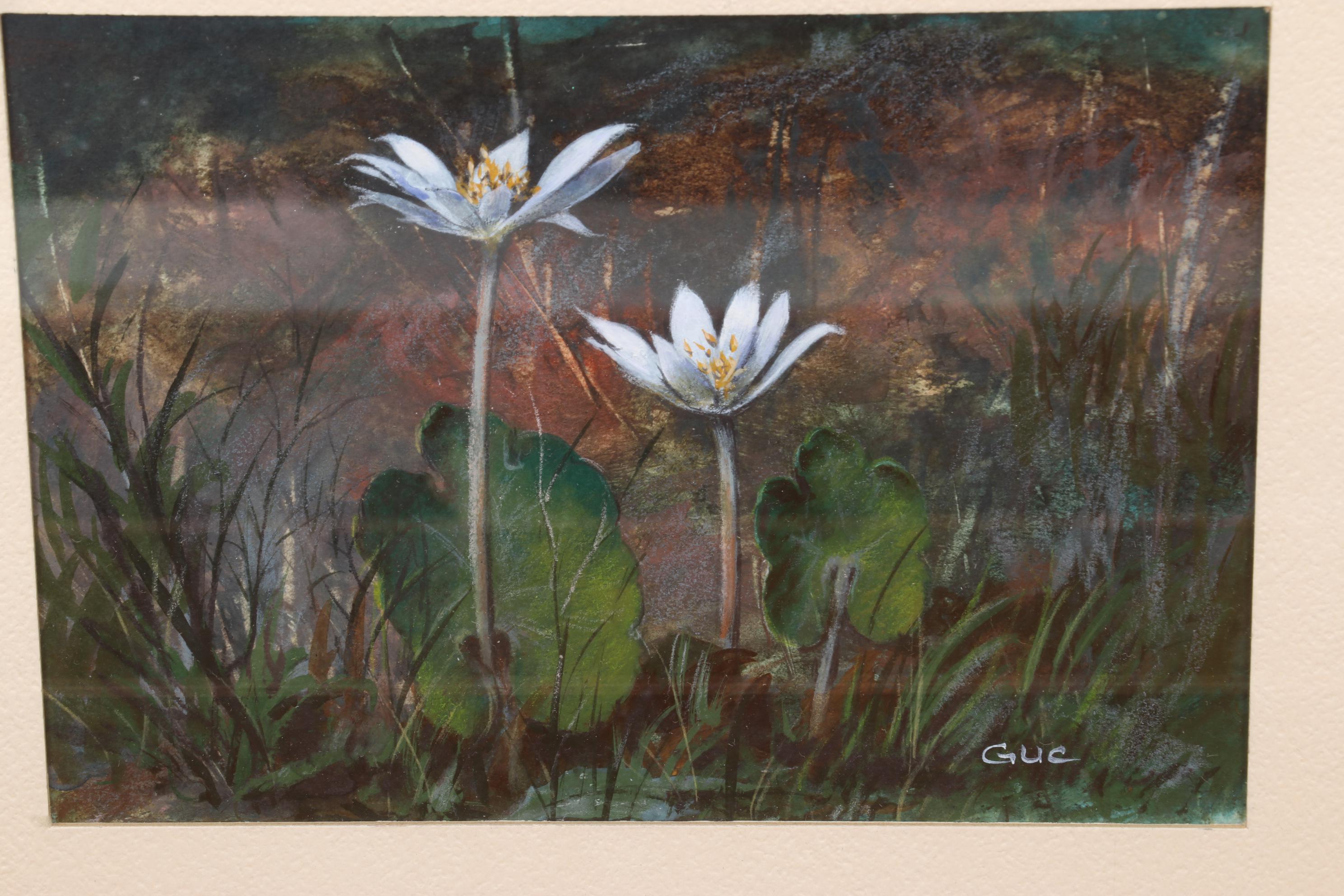 Wood Artist Palette Box With Supplies and Watermedia Paintings