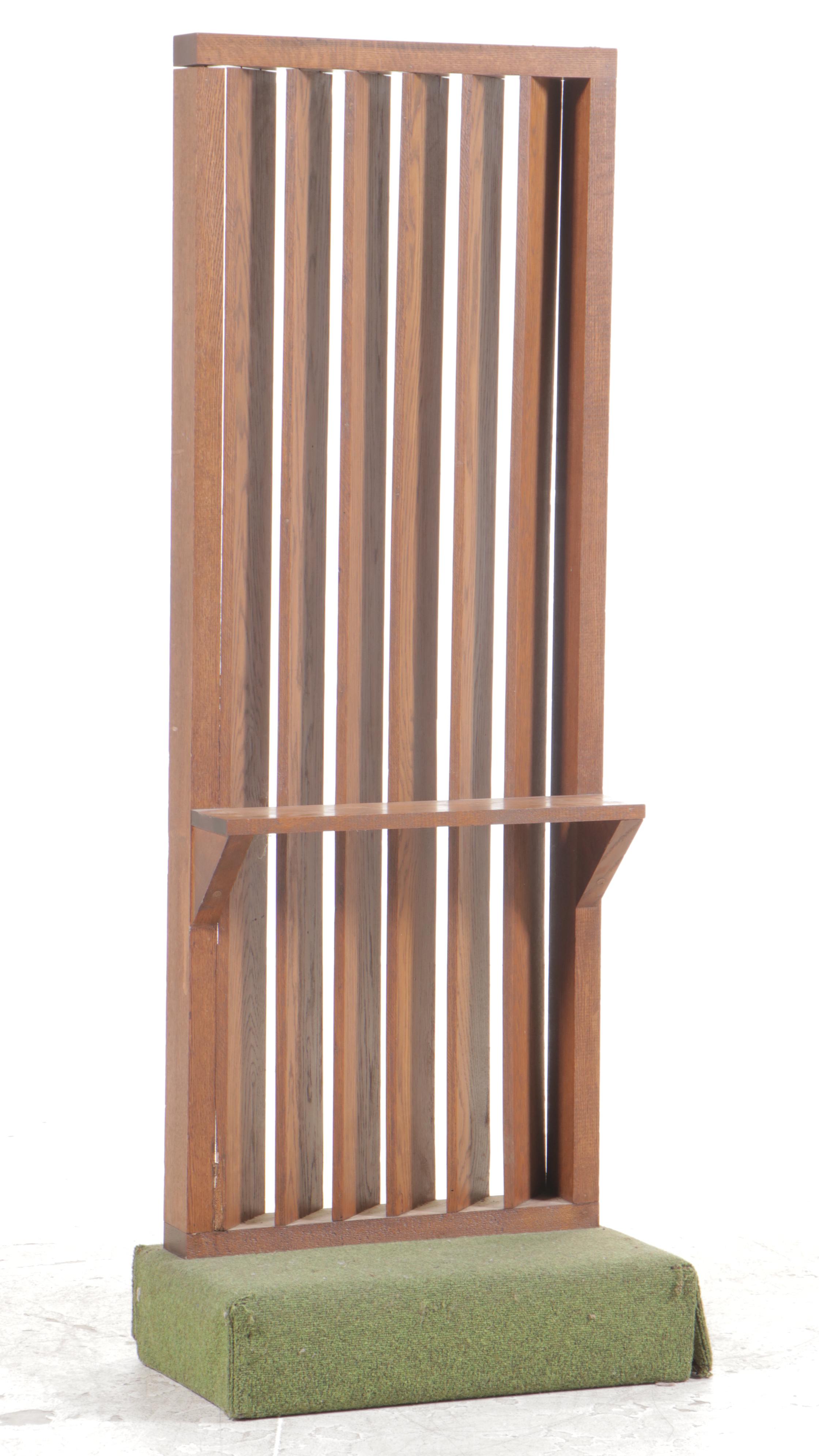 Mid Century Modern Style Oak Confessional Kneeler, Mid to Late 20th Century