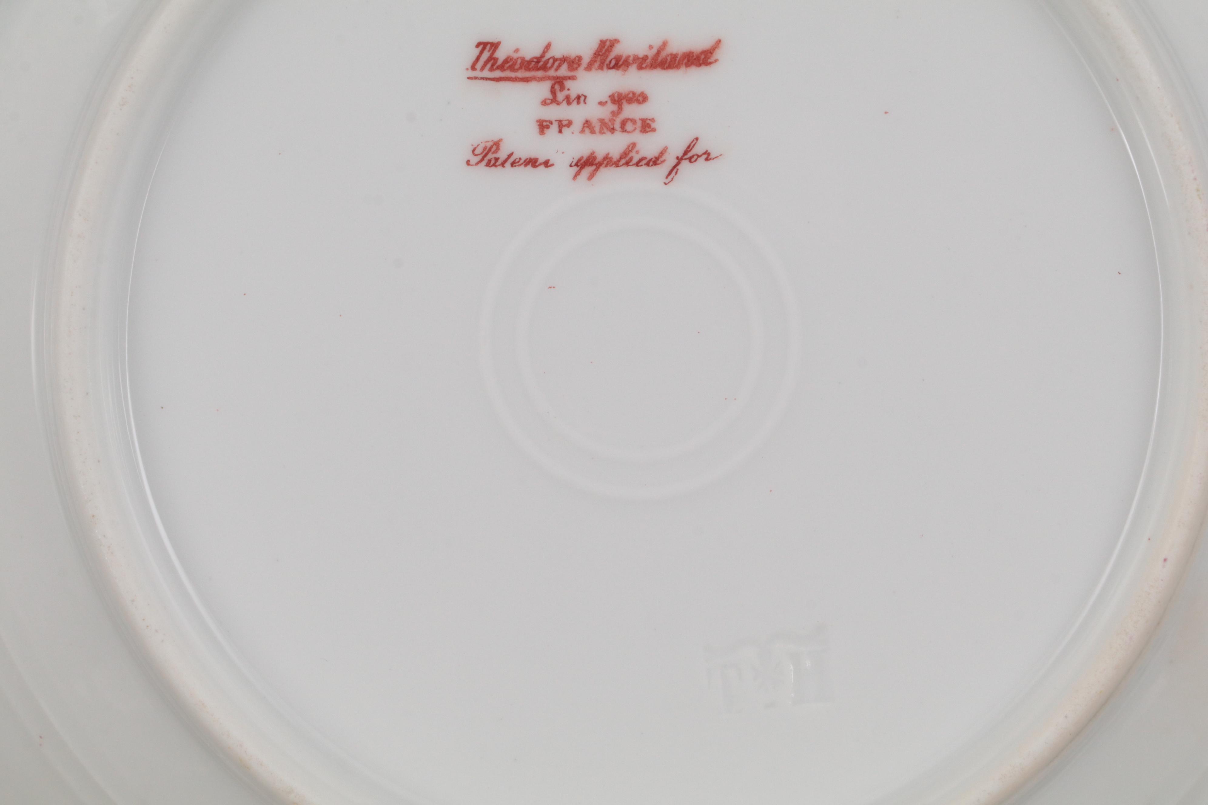 Theodore Haviland Pink Floral Limoges Porcelain Dinnerware and Serveware