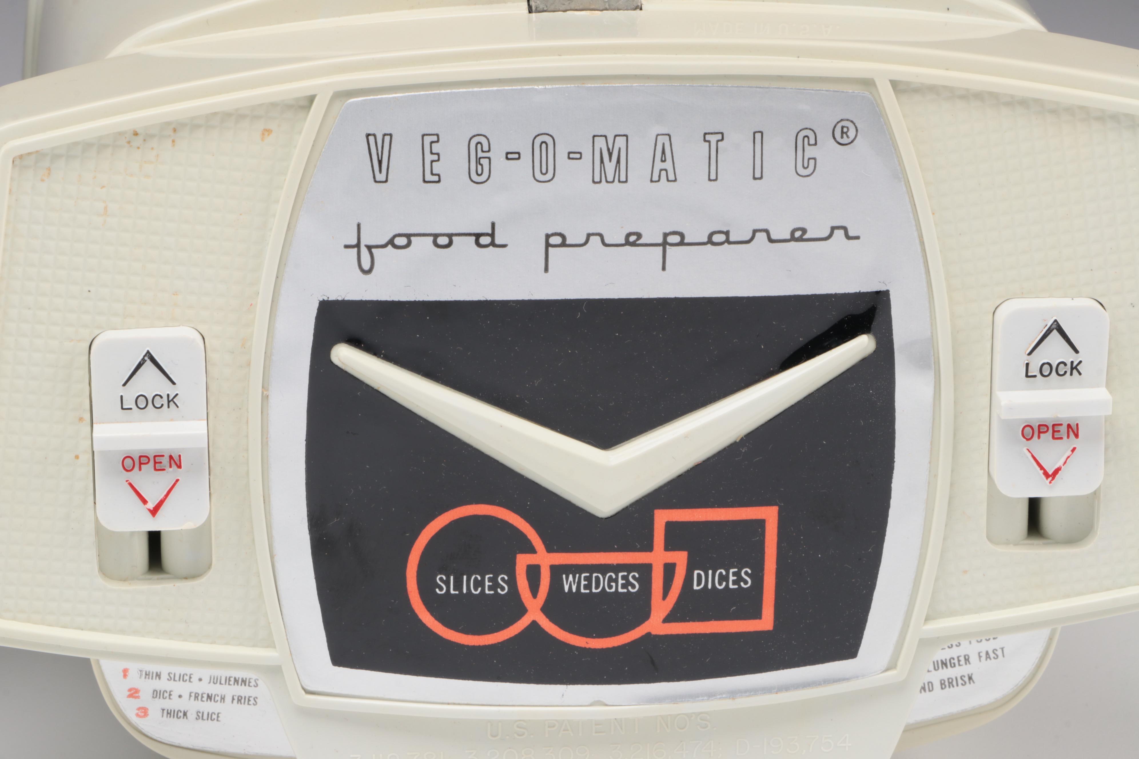 West Bend Ceramic Food Warmer, Pyrex Lidded Serving Dish and Popeil Veg-o-Matic