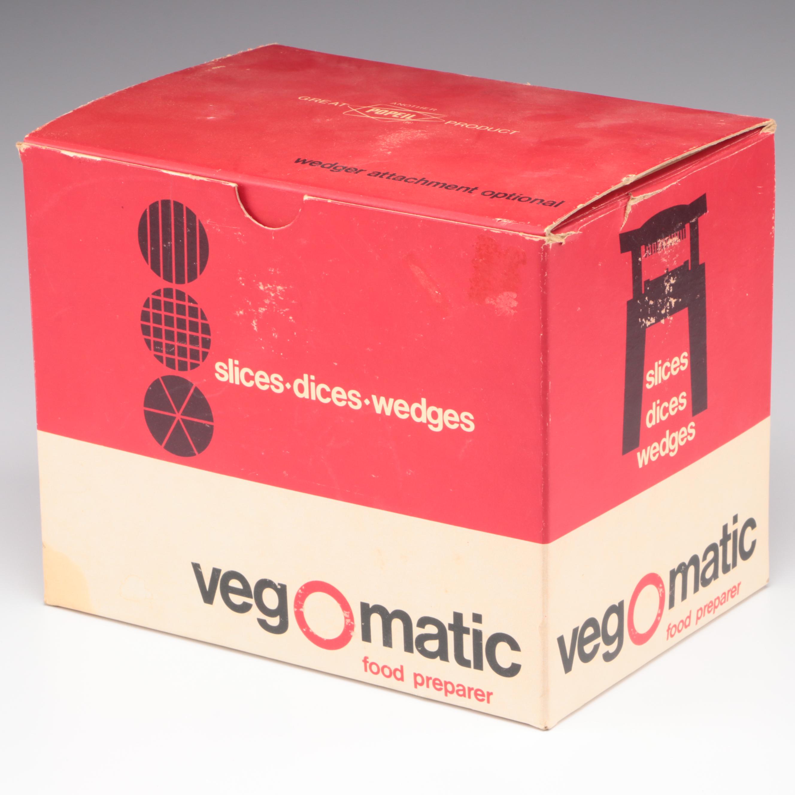 West Bend Ceramic Food Warmer, Pyrex Lidded Serving Dish and Popeil Veg-o-Matic