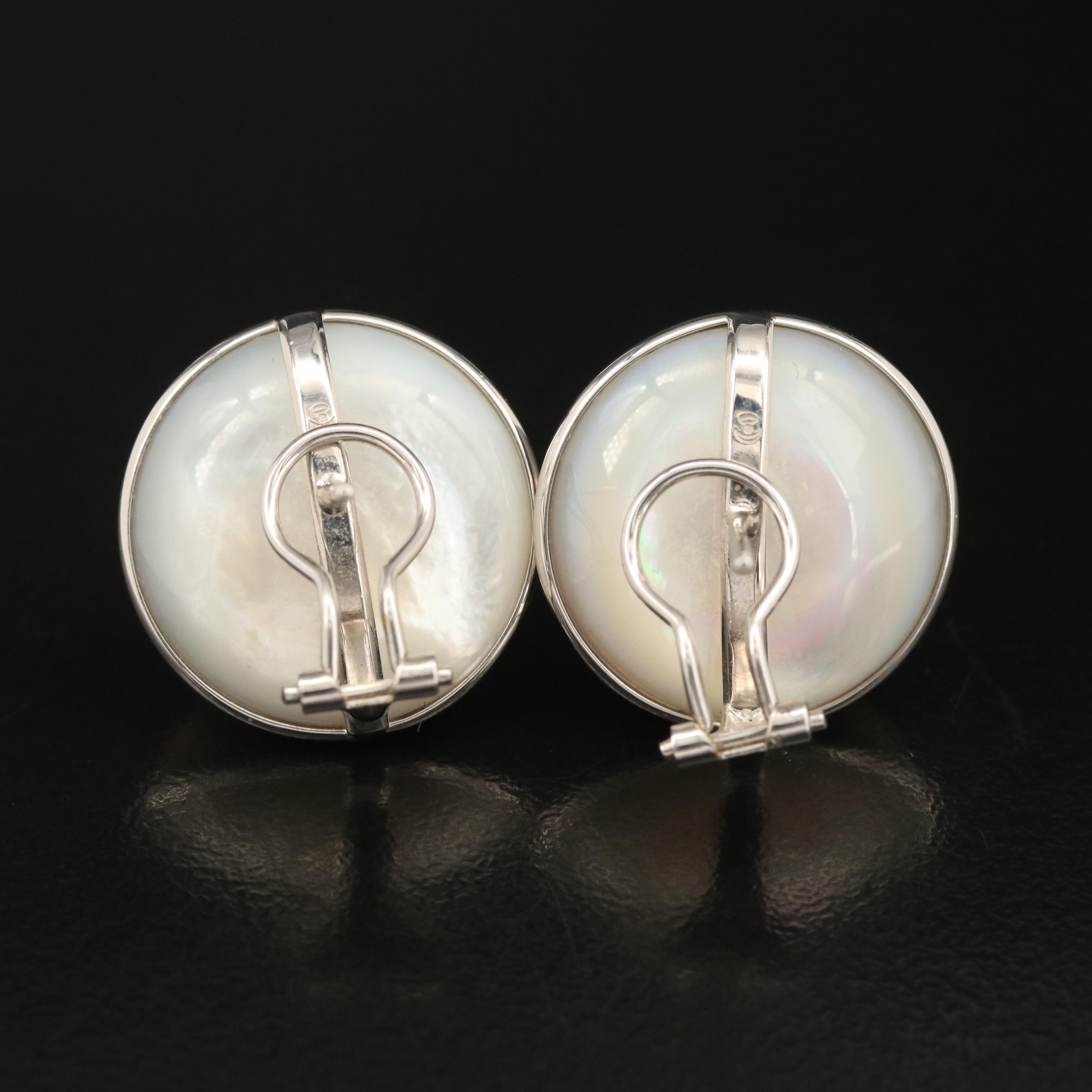 18K Mabé Pearl Earrings