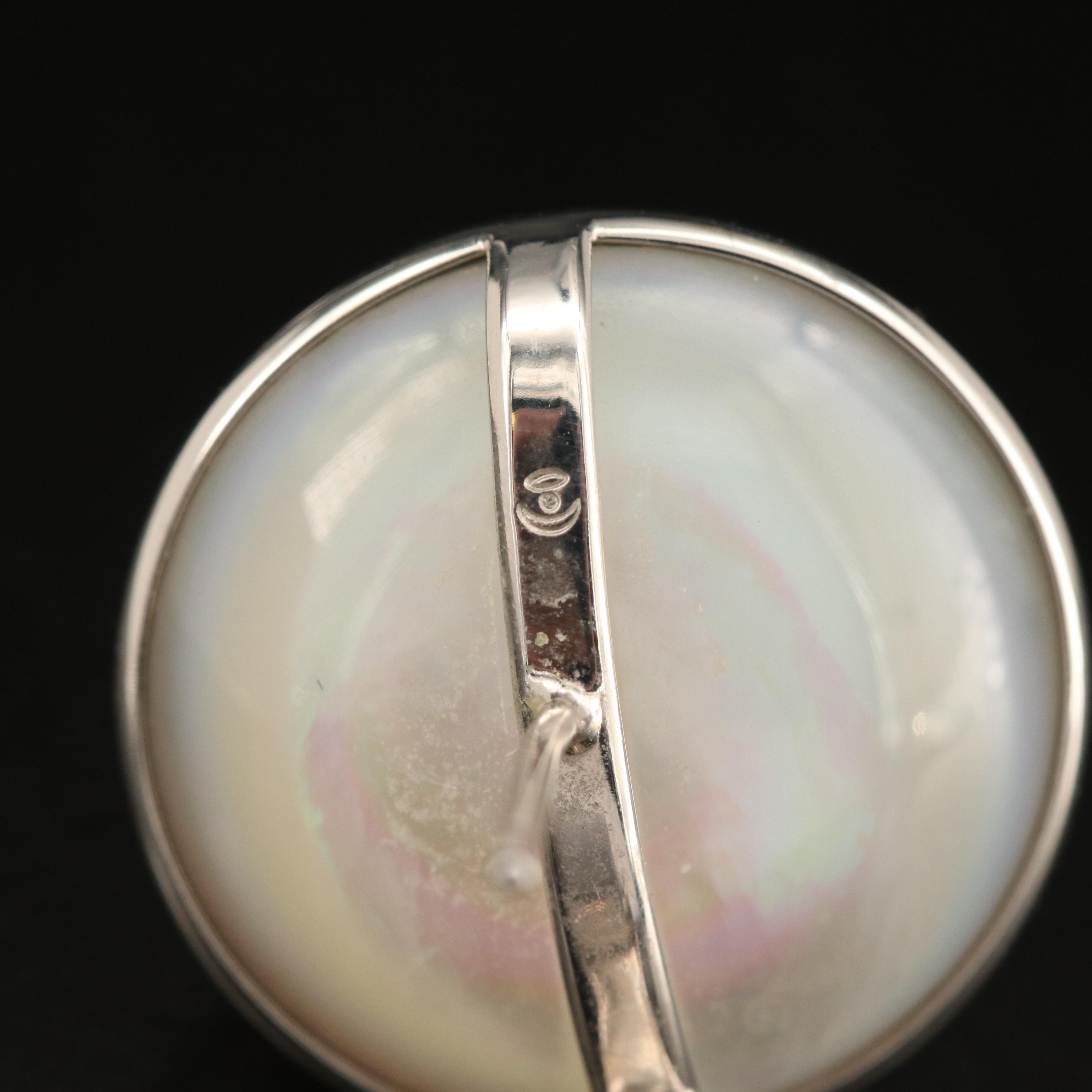 18K Mabé Pearl Earrings