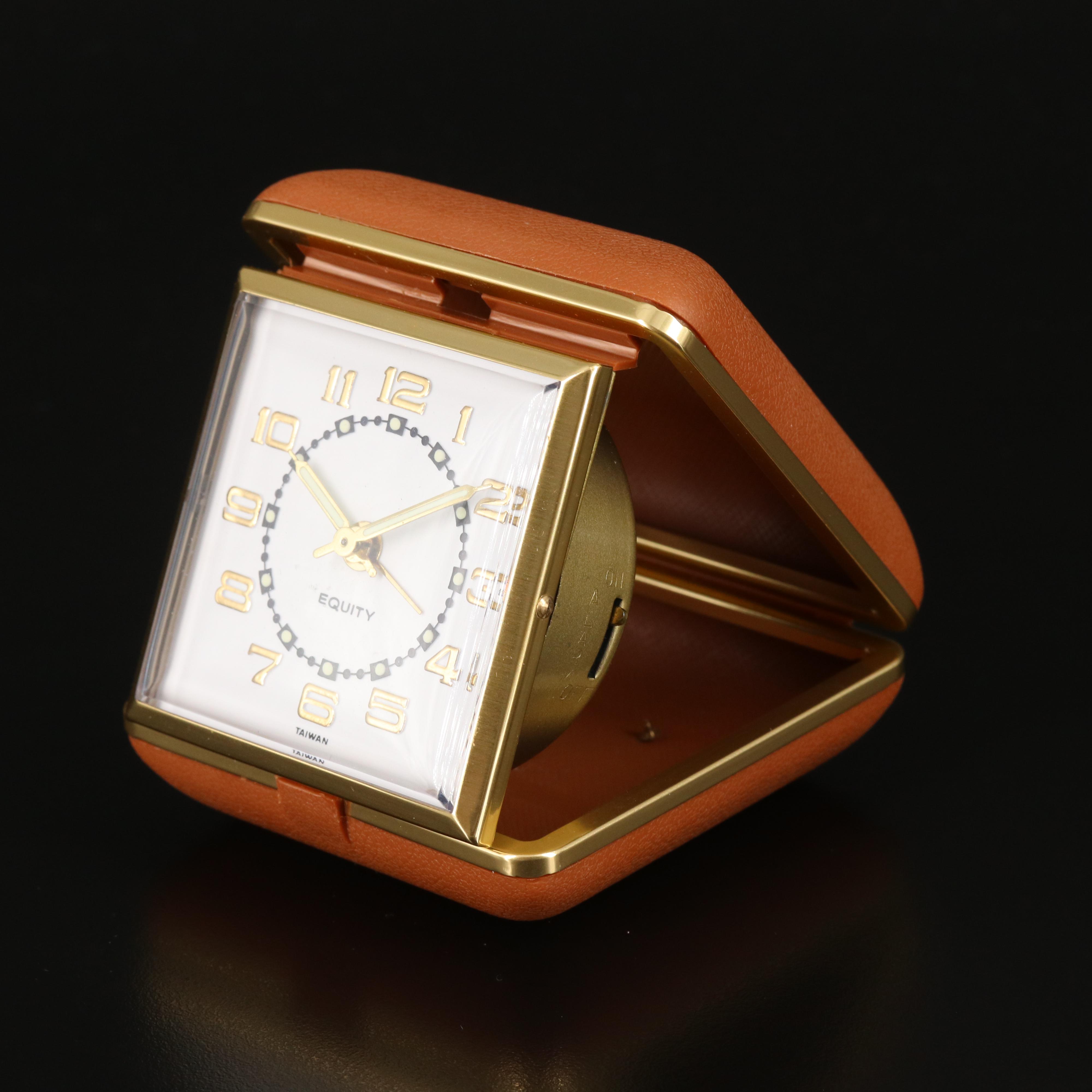 Vintage Equity Wind -Up Travel Alarm Clock