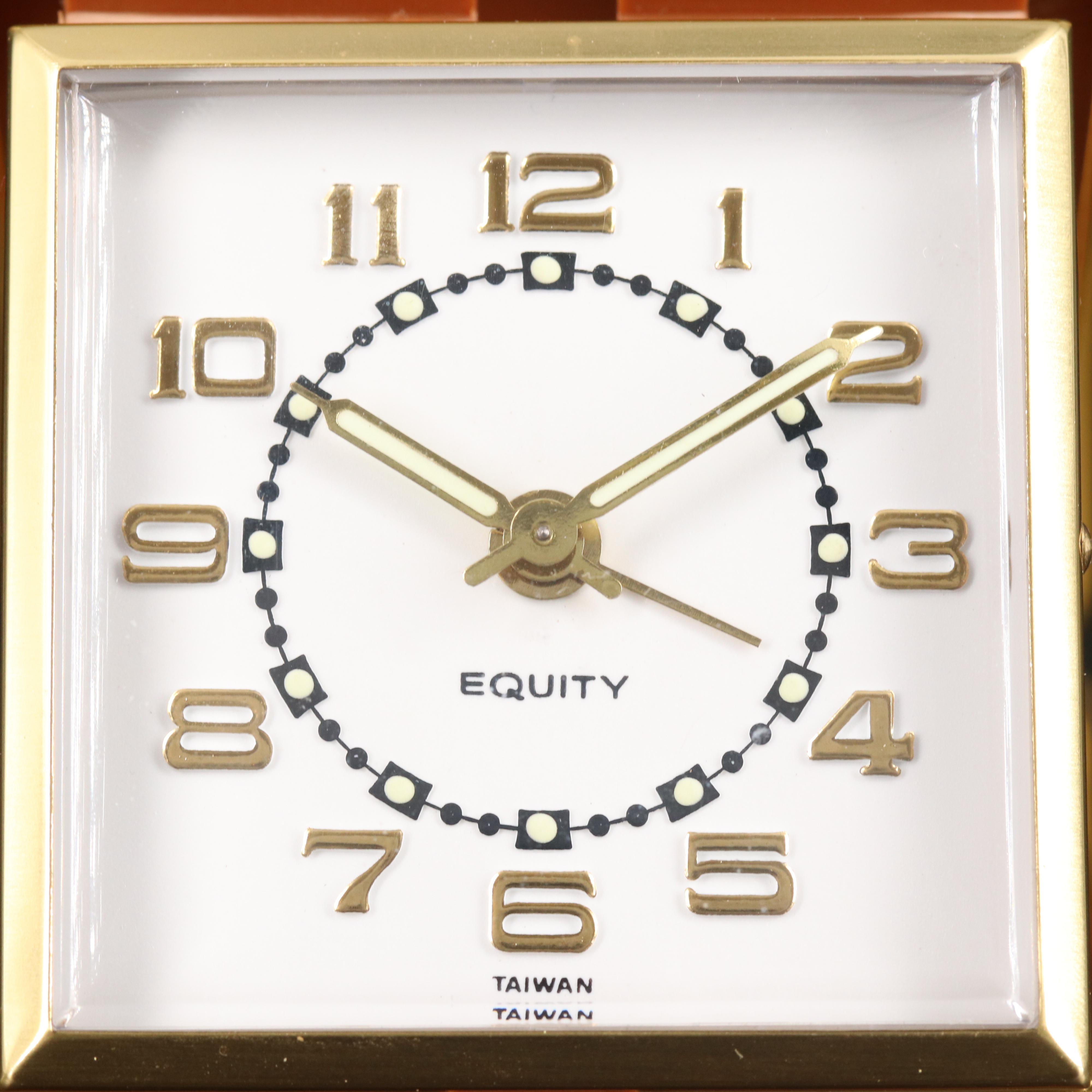 Vintage Equity Wind -Up Travel Alarm Clock