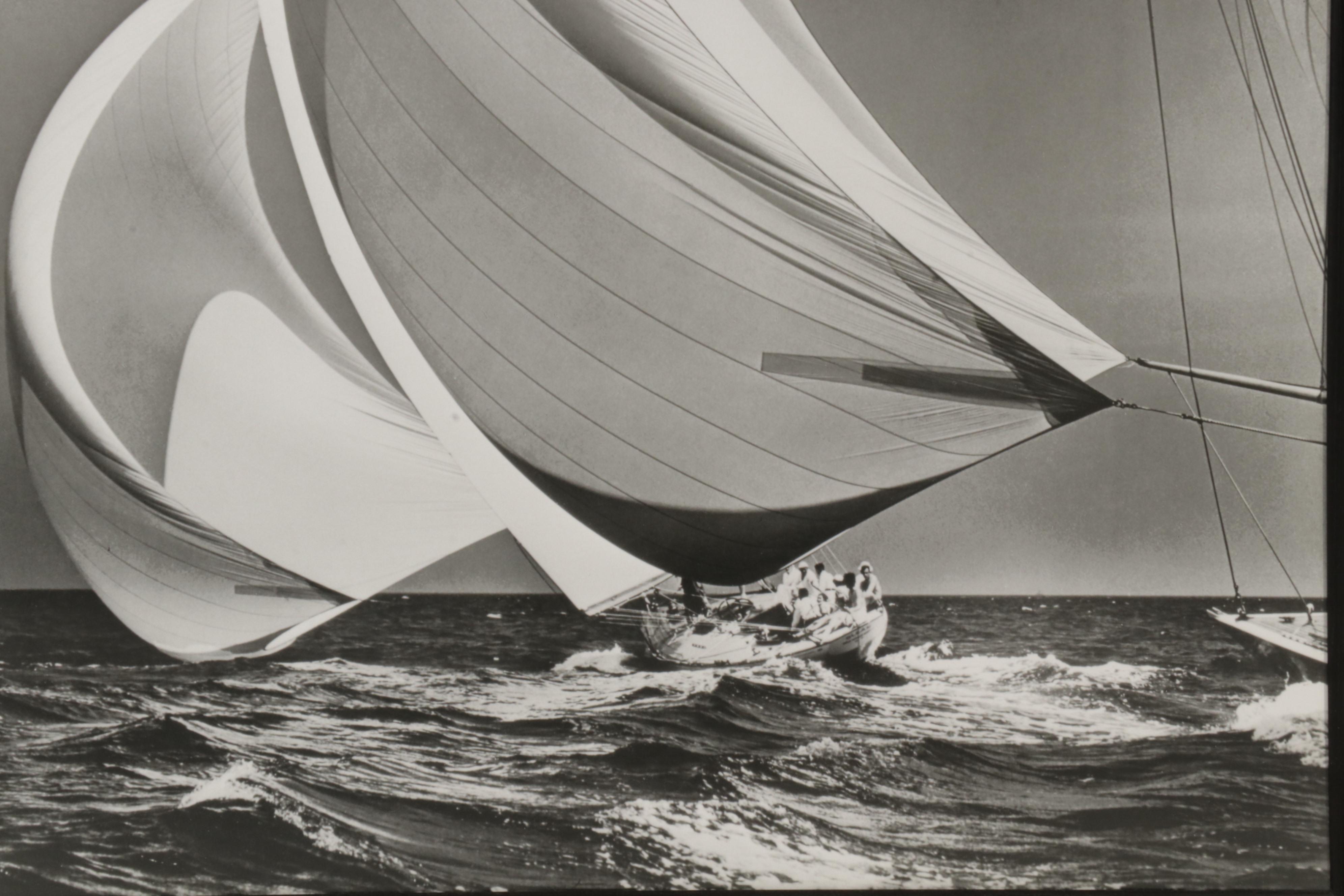 Offset Lithograph After Morris Rosenfeld "Flying Spinnakers, 1938," Circa 2000