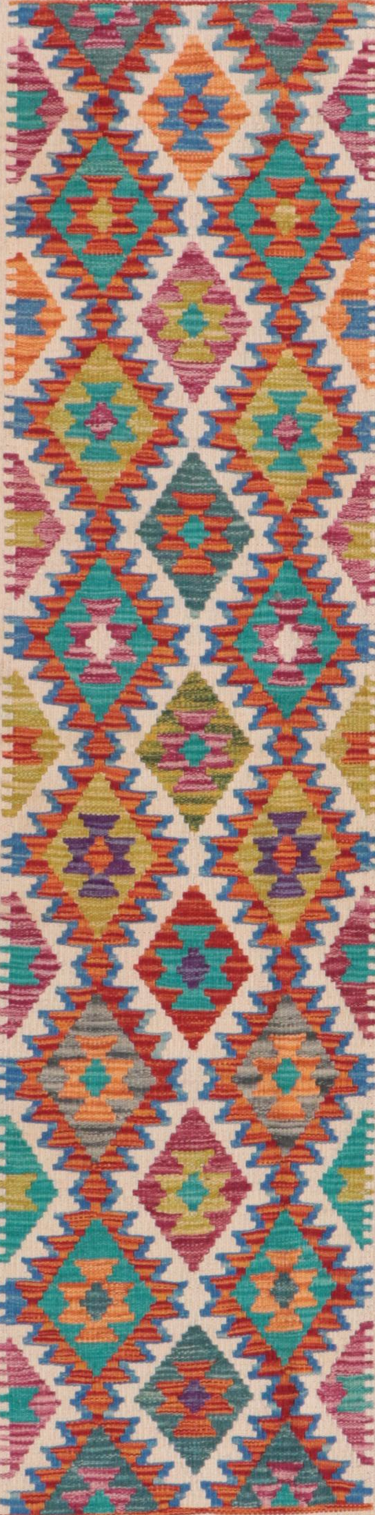 2' x 6'7 Handwoven Pakistani Kilim Carpet Runner