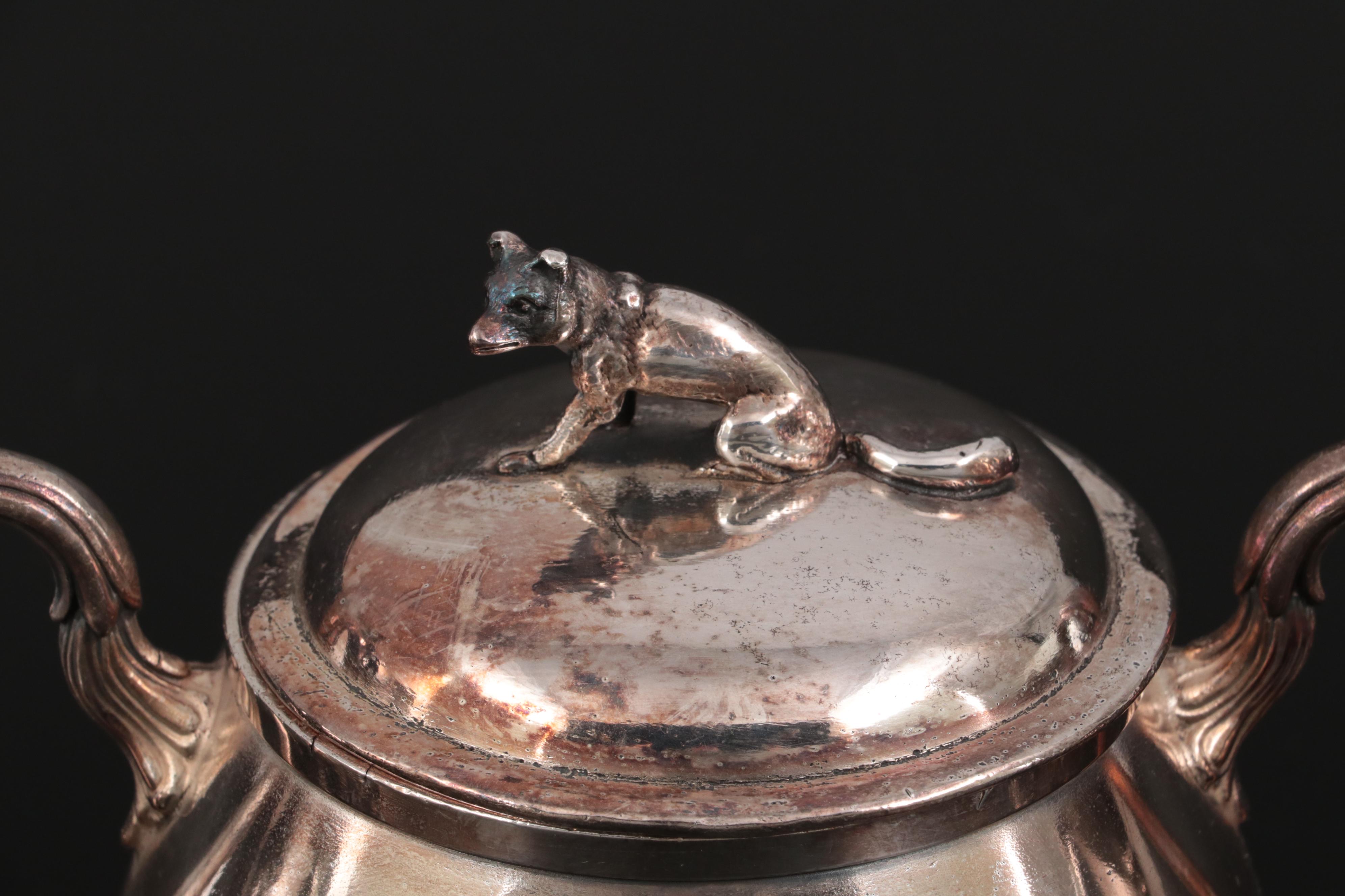 Mermod Jaccard & Co. Silver Plate Creamer Sugar and Waste Bowl with Tableware