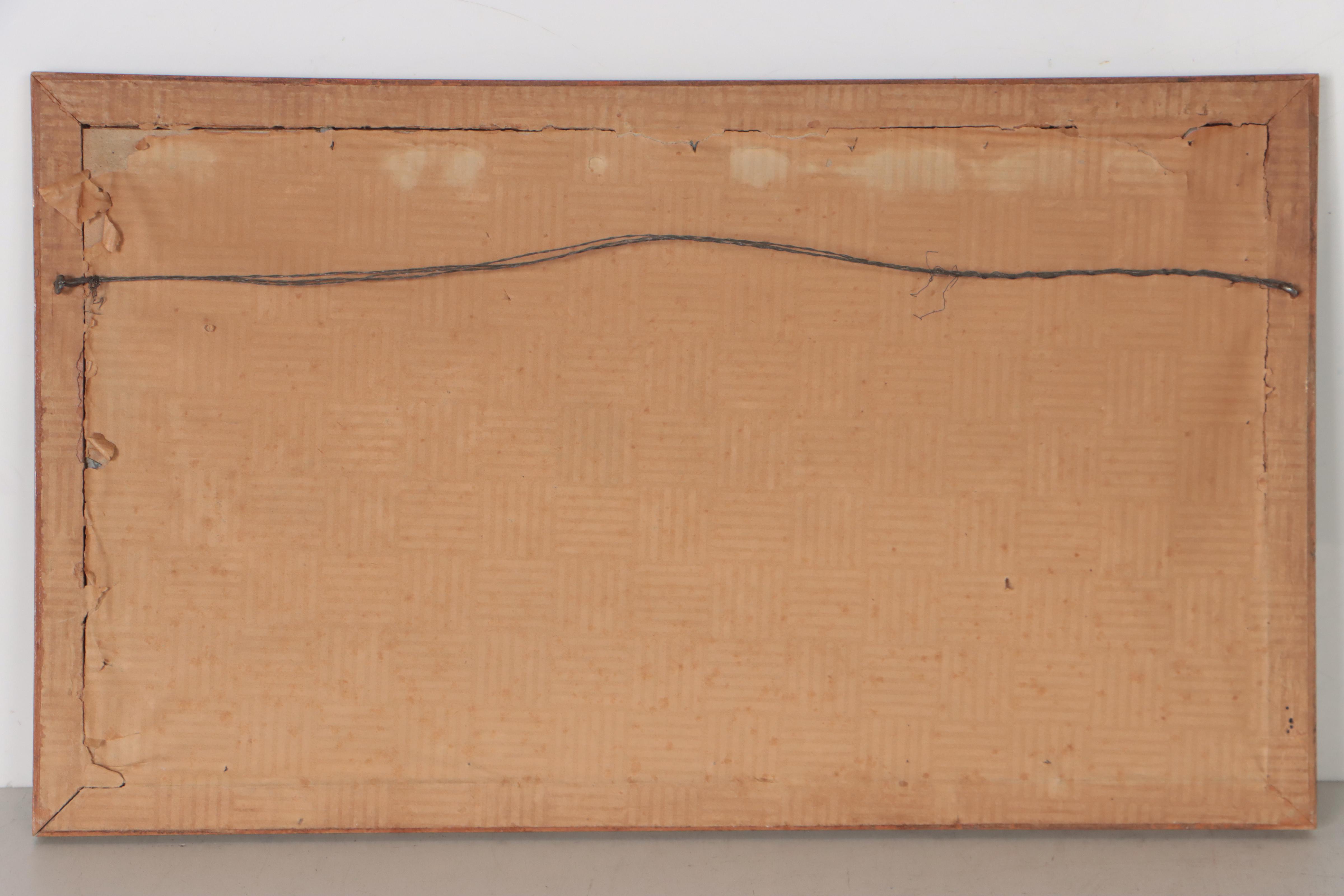 Watercolor Painting of River Landscape