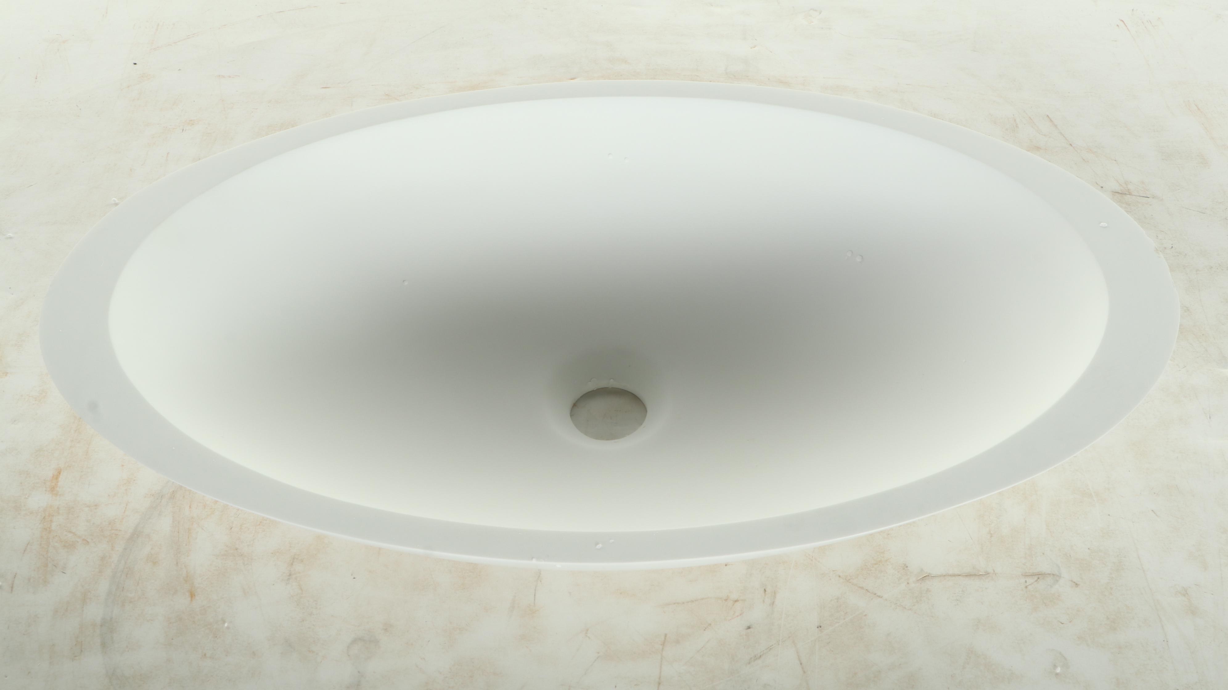 Matte Resin Vessel Sink with Matte Black Wall-Mount Faucet and Pop-Up Drain