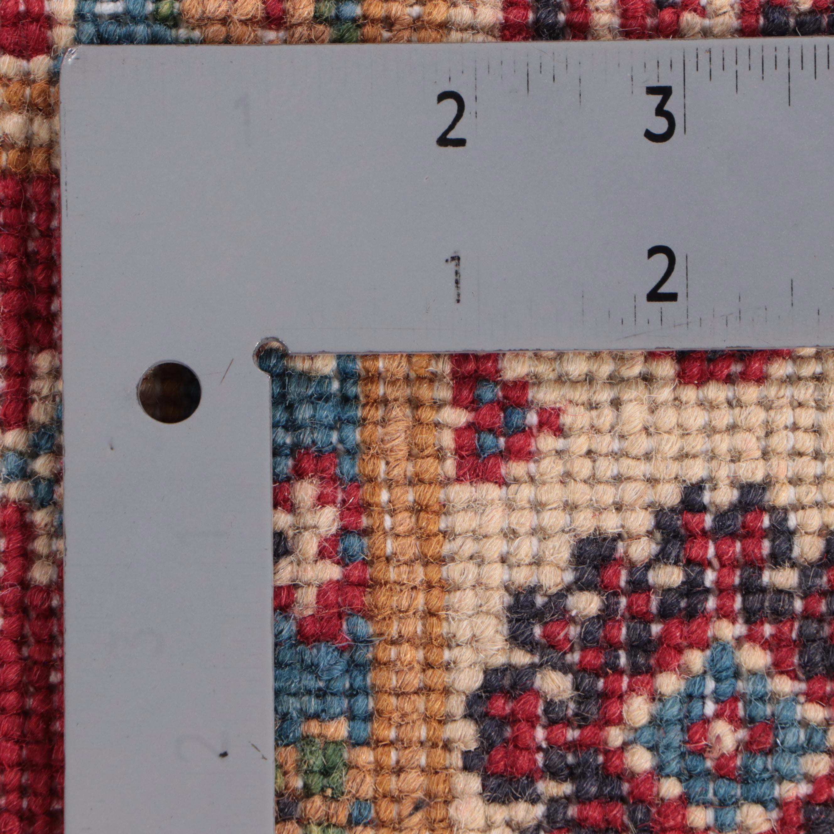 2'7 x 4' Hand-Knotted Pakistani Kazak-Style Accent Rug