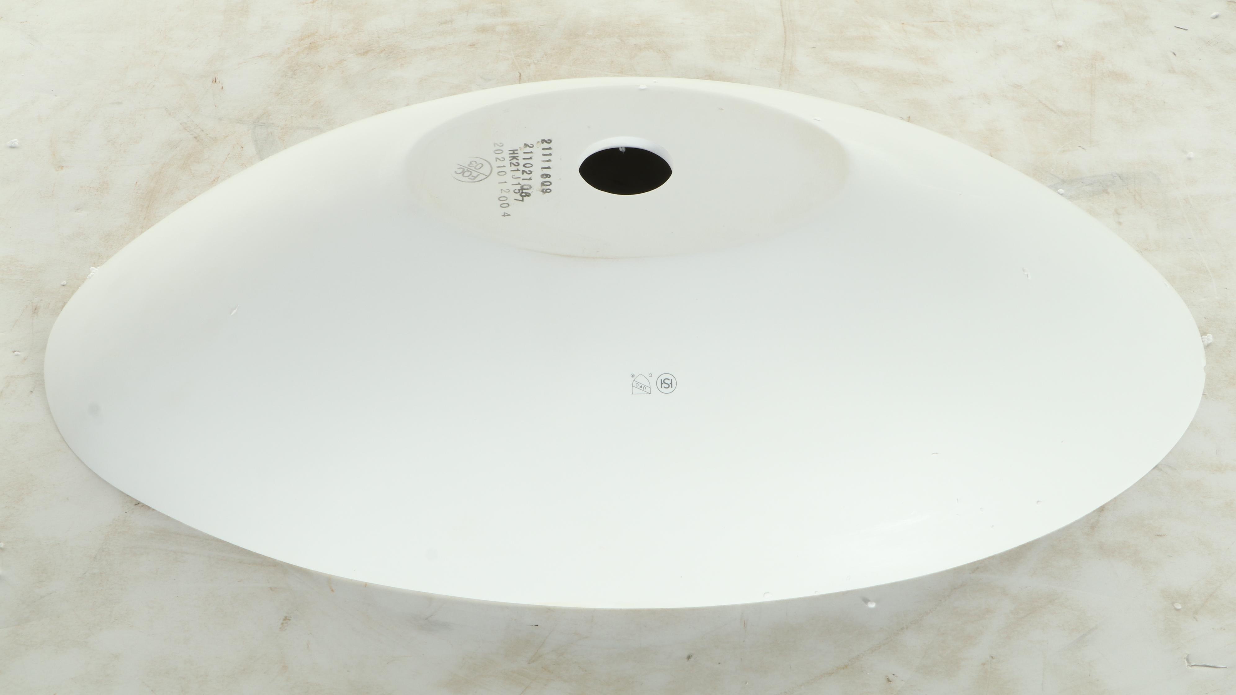 Matte Resin Vessel Sink with Matte Black Wall-Mount Faucet and Pop-Up Drain