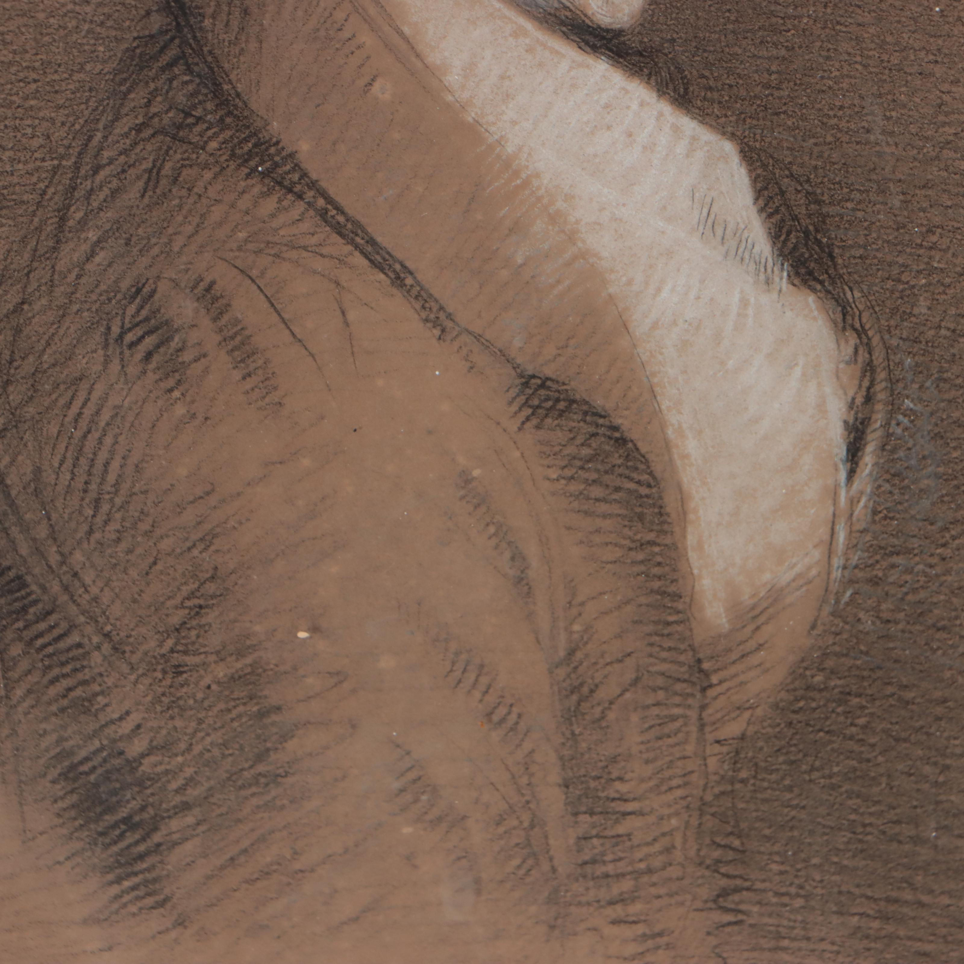 Verre Églomisé Framed Portrait of Man, 19th Century