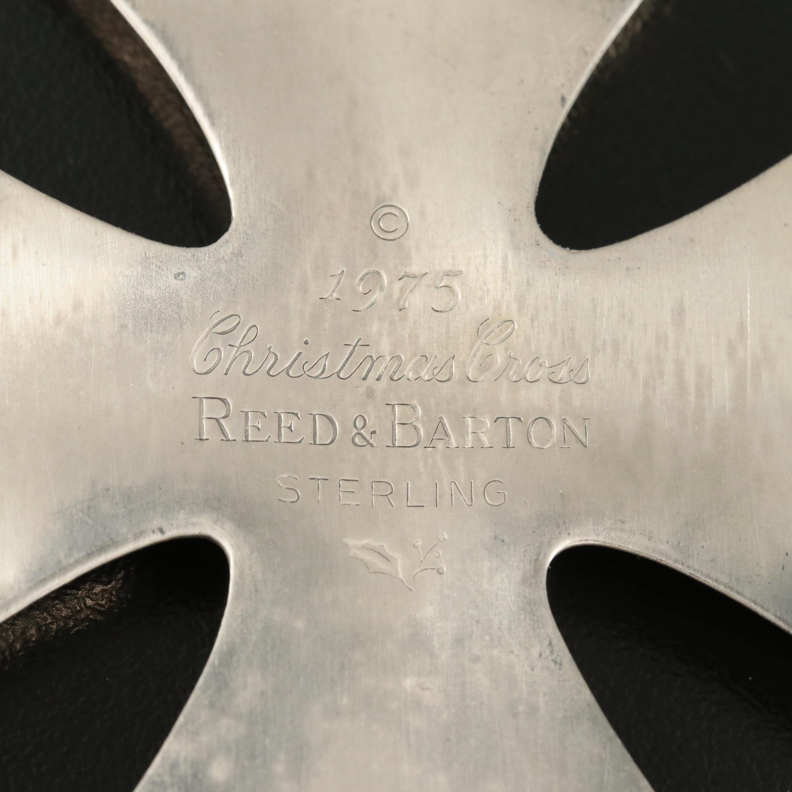 Reed & Barton Sterling "Christmas Cross" and Lenox "Snowflake Charm" Ornaments