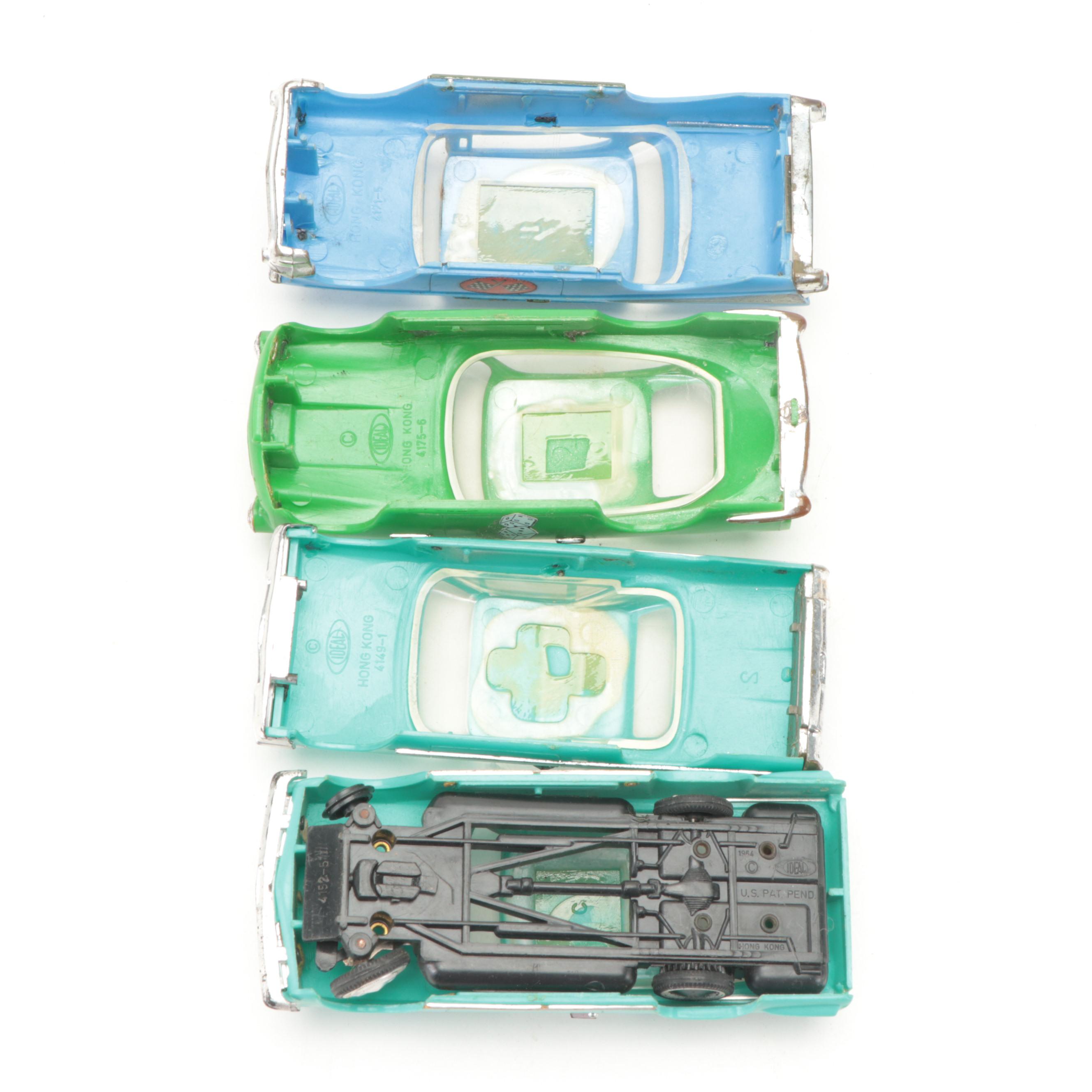 Auburn Cars with Ideal Toys Motorific Car and Chassis and Other Plastic Cars