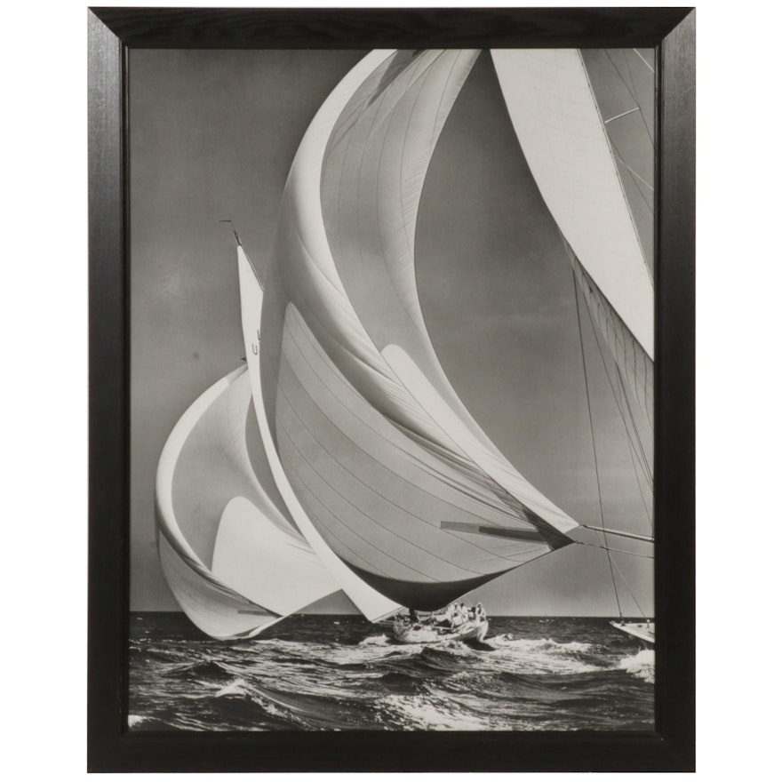 Offset Lithograph After Morris Rosenfeld "Flying Spinnakers, 1938," Circa 2000