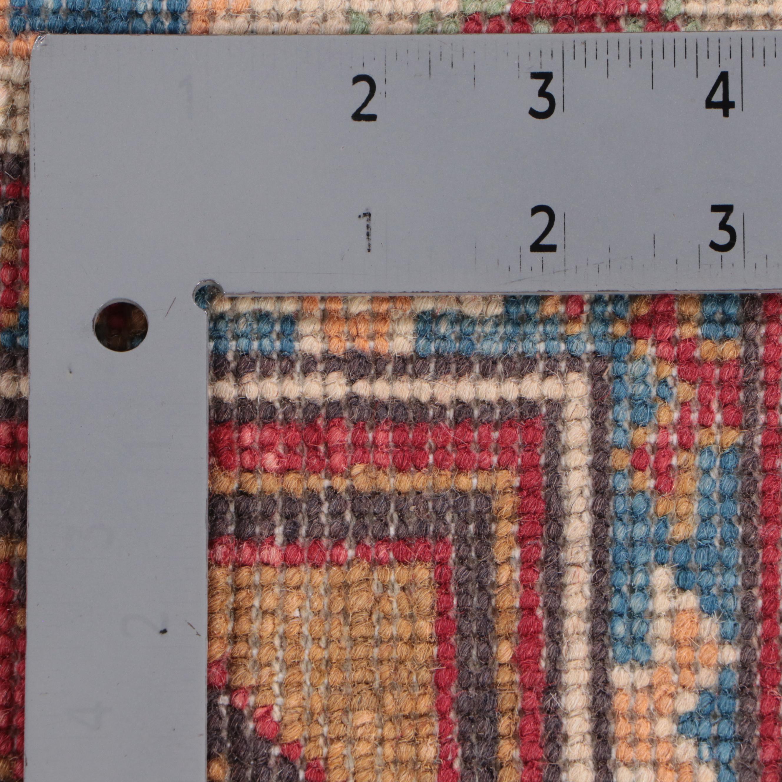 2'7 x 3'10 Hand-Knotted Pakistani Kazak-Style Accent Rug