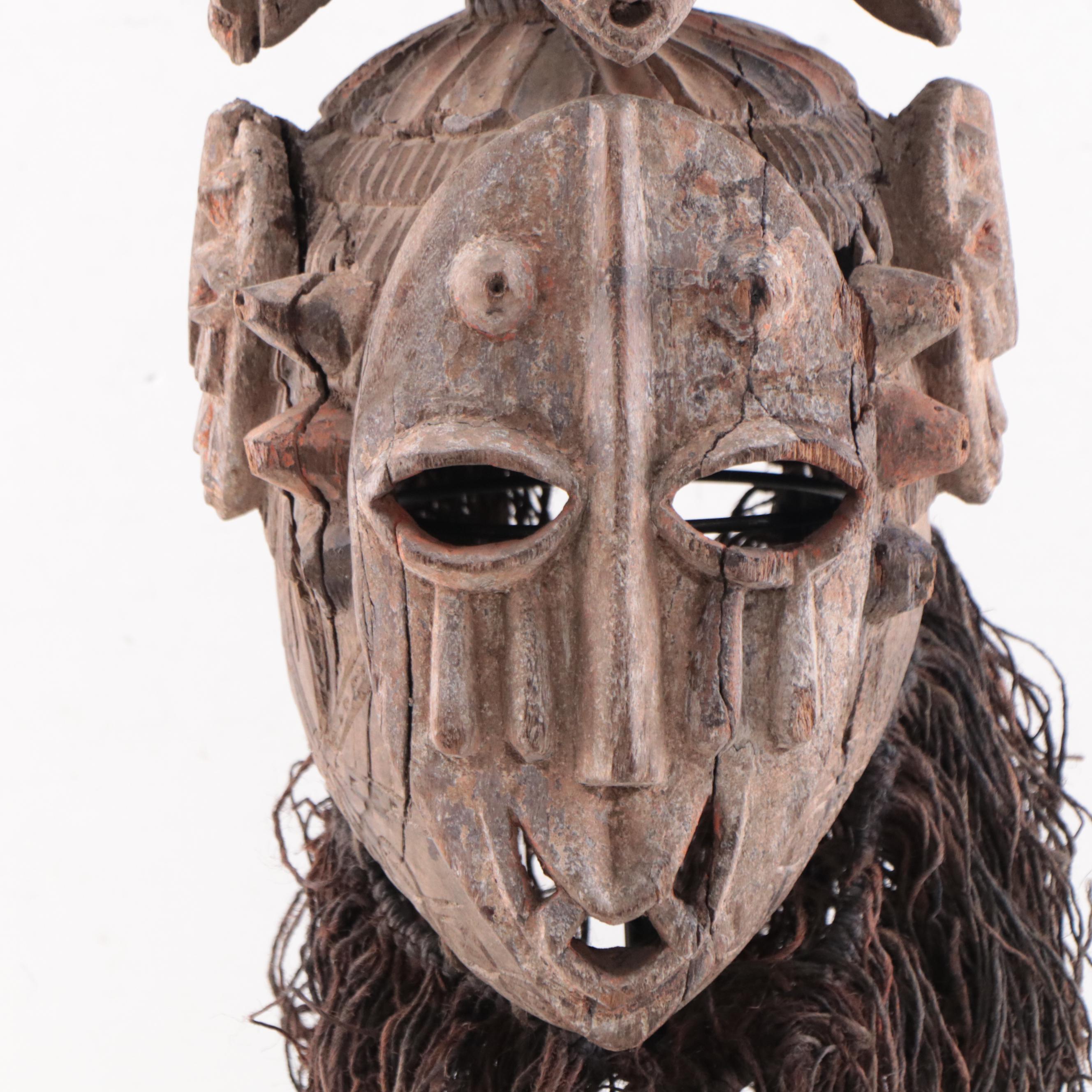 Yoruba Tiered Helmet Mask, Nigeria, Mid-20th Century