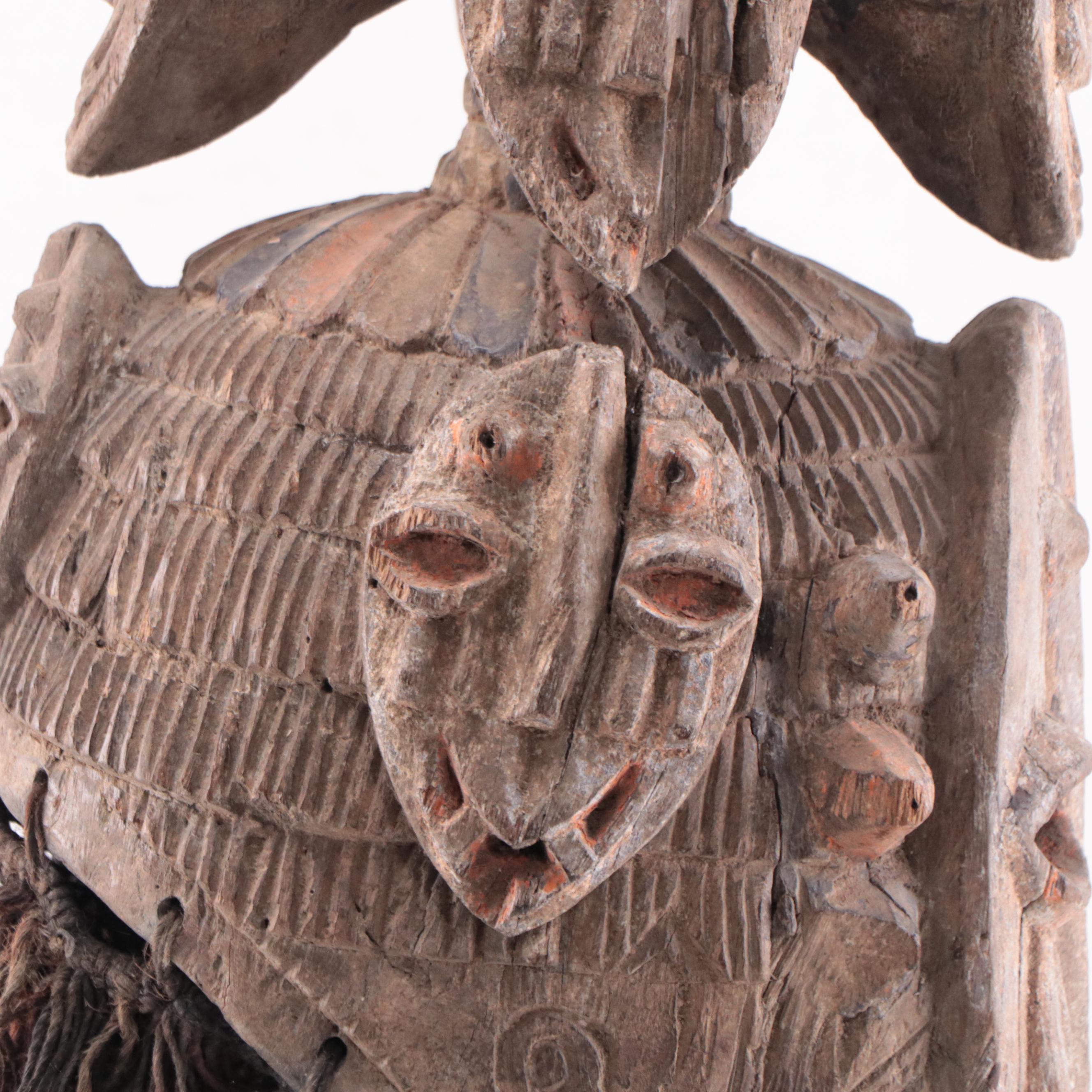 Yoruba Tiered Helmet Mask, Nigeria, Mid-20th Century