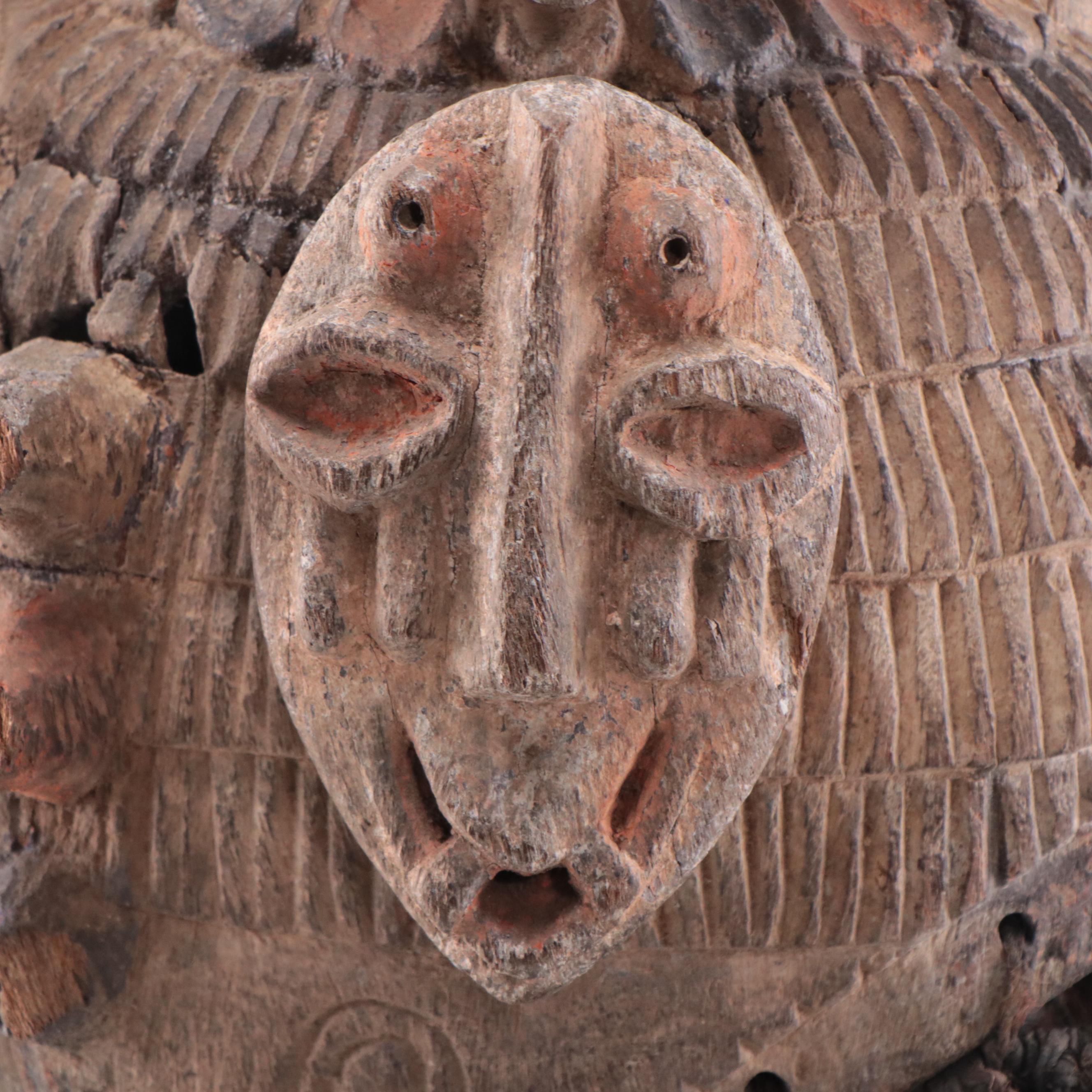 Yoruba Tiered Helmet Mask, Nigeria, Mid-20th Century