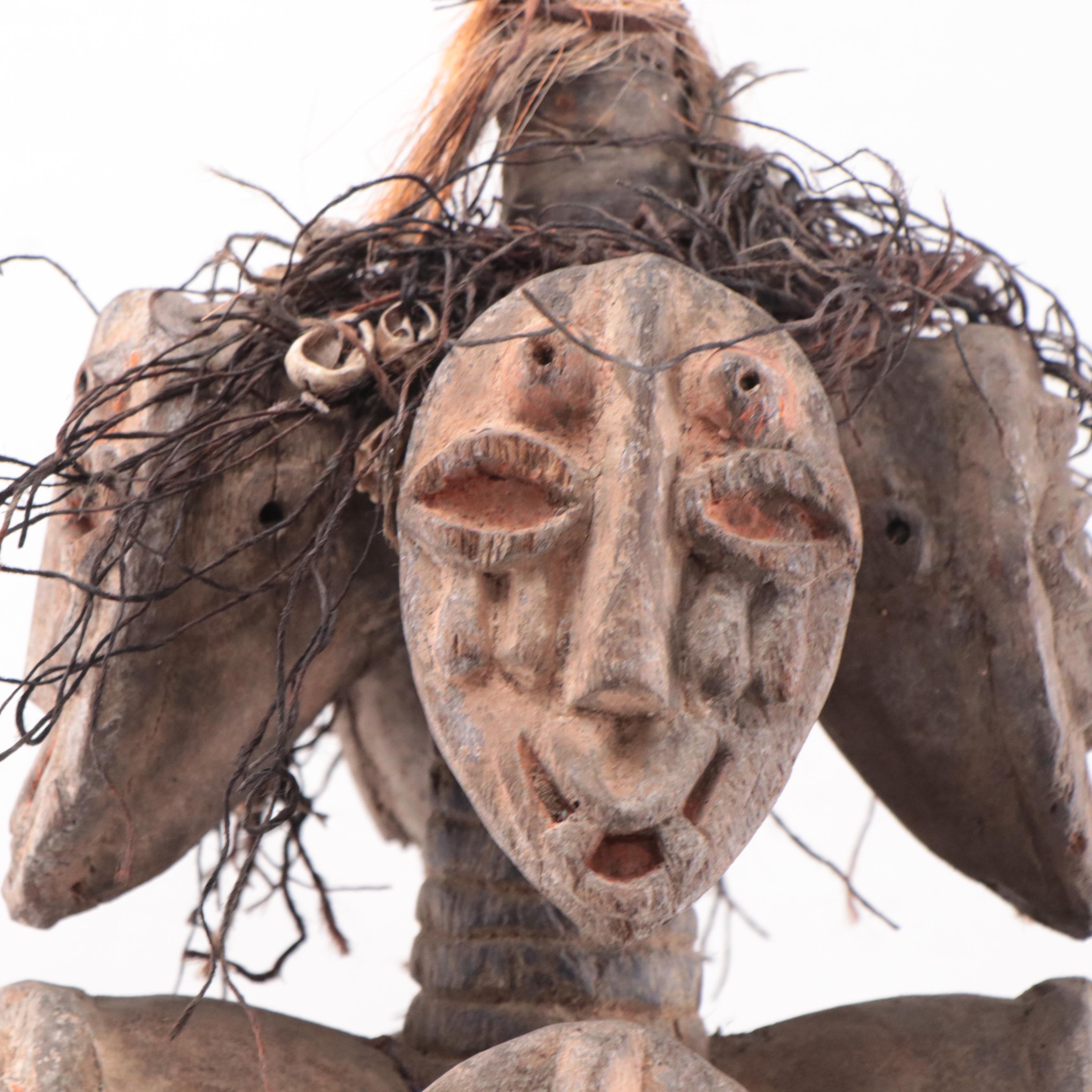 Yoruba Tiered Helmet Mask, Nigeria, Mid-20th Century