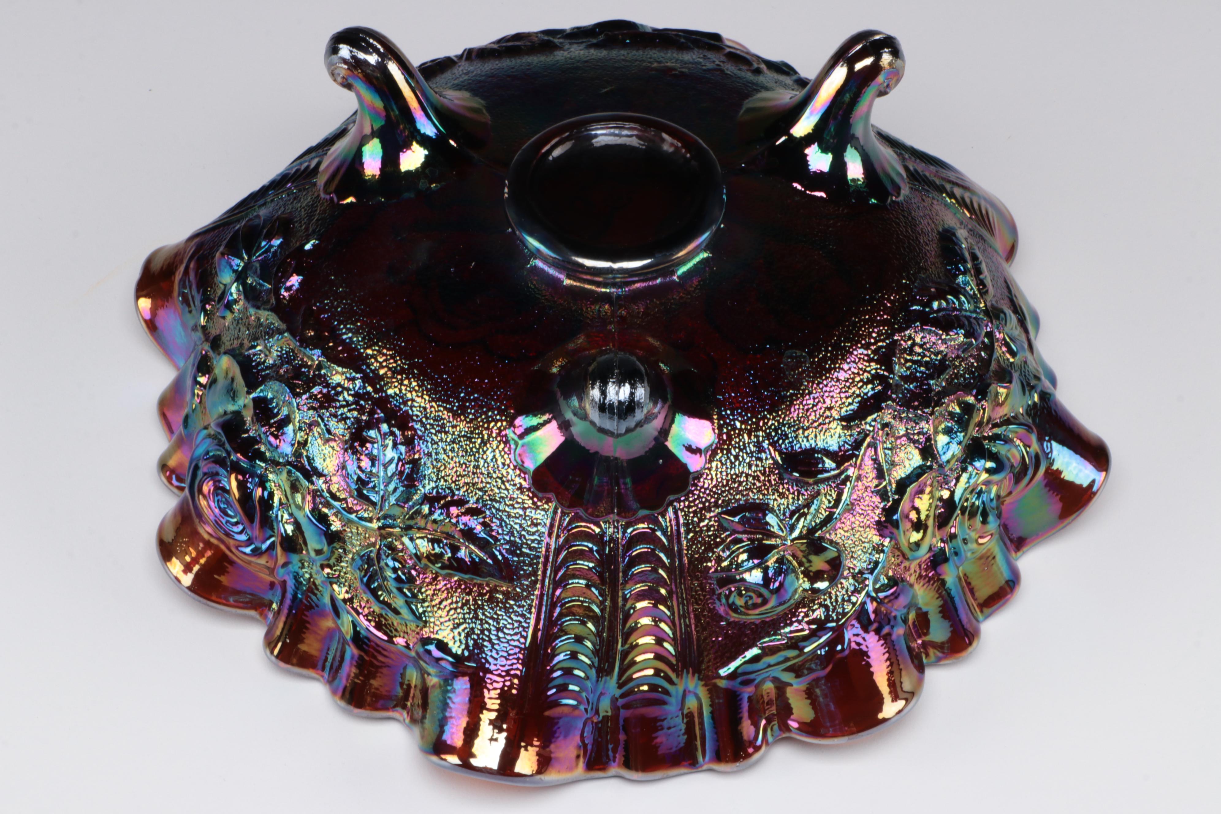 Kosta Boda and Imperial Glass Bowls with Ruffled Edge Vases