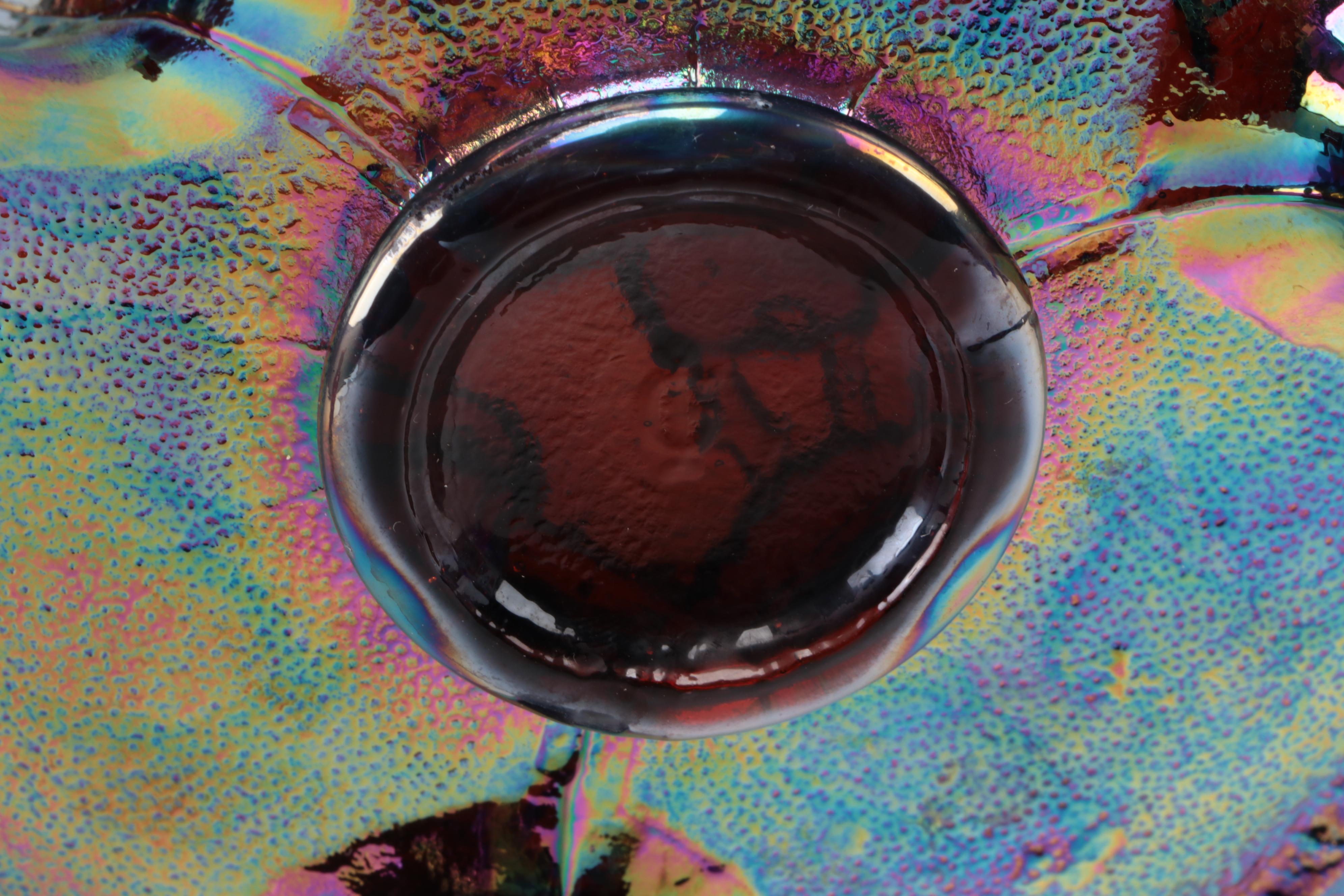 Kosta Boda and Imperial Glass Bowls with Ruffled Edge Vases