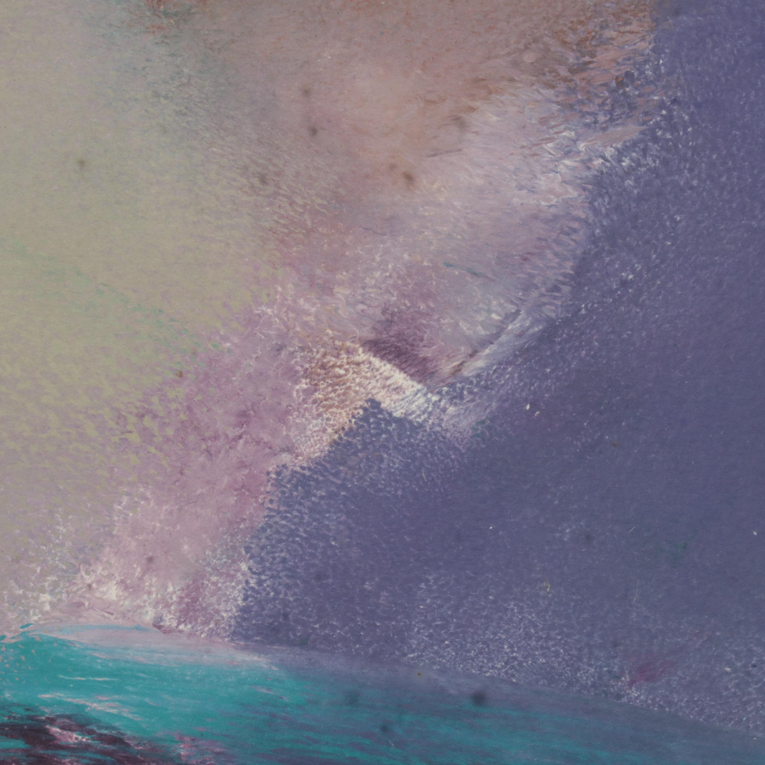 Large-Scale Abstract Watercolor and Gouache Painting, Late 20th Century