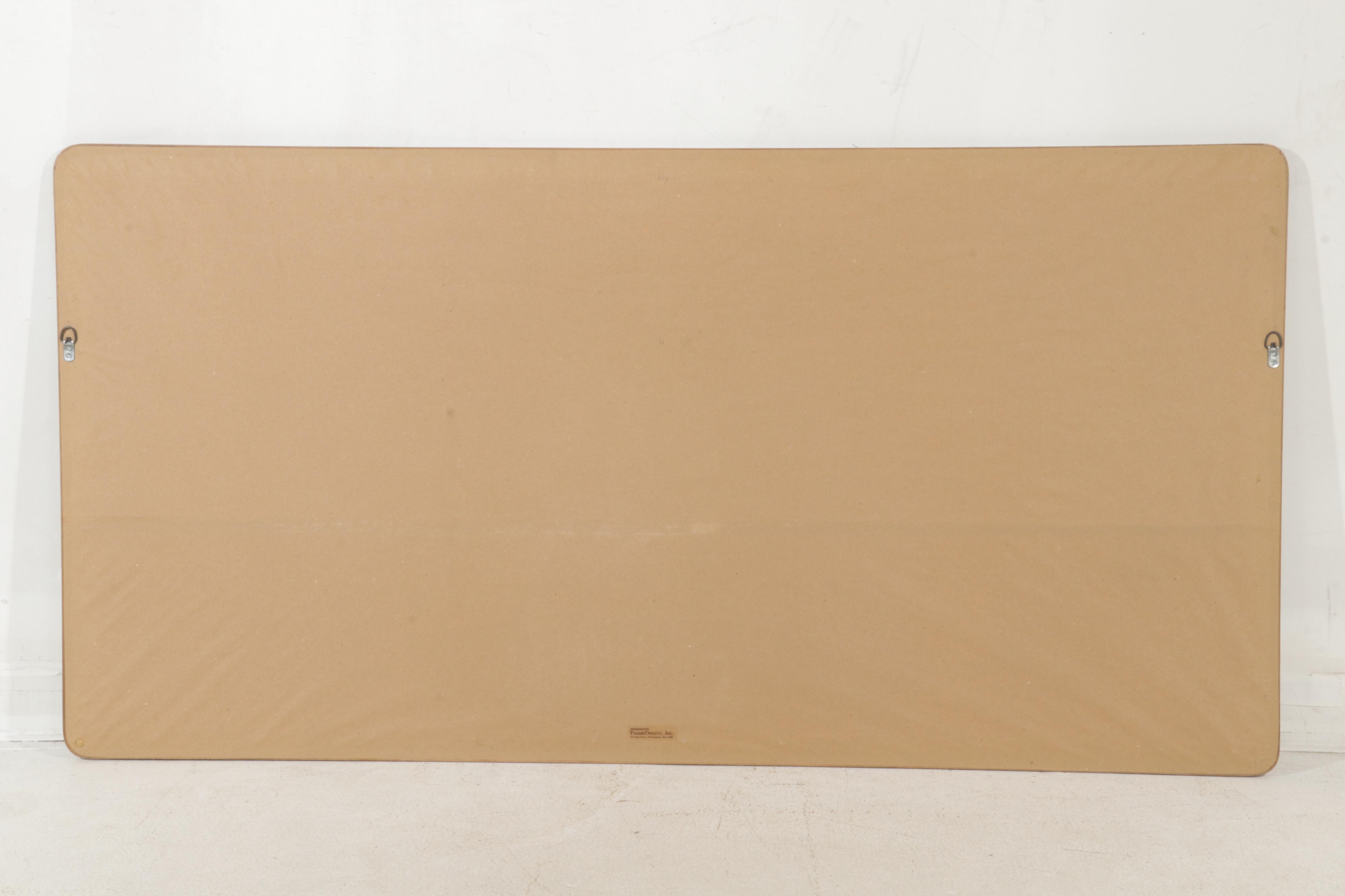 Large-Scale Abstract Watercolor and Gouache Painting, Late 20th Century