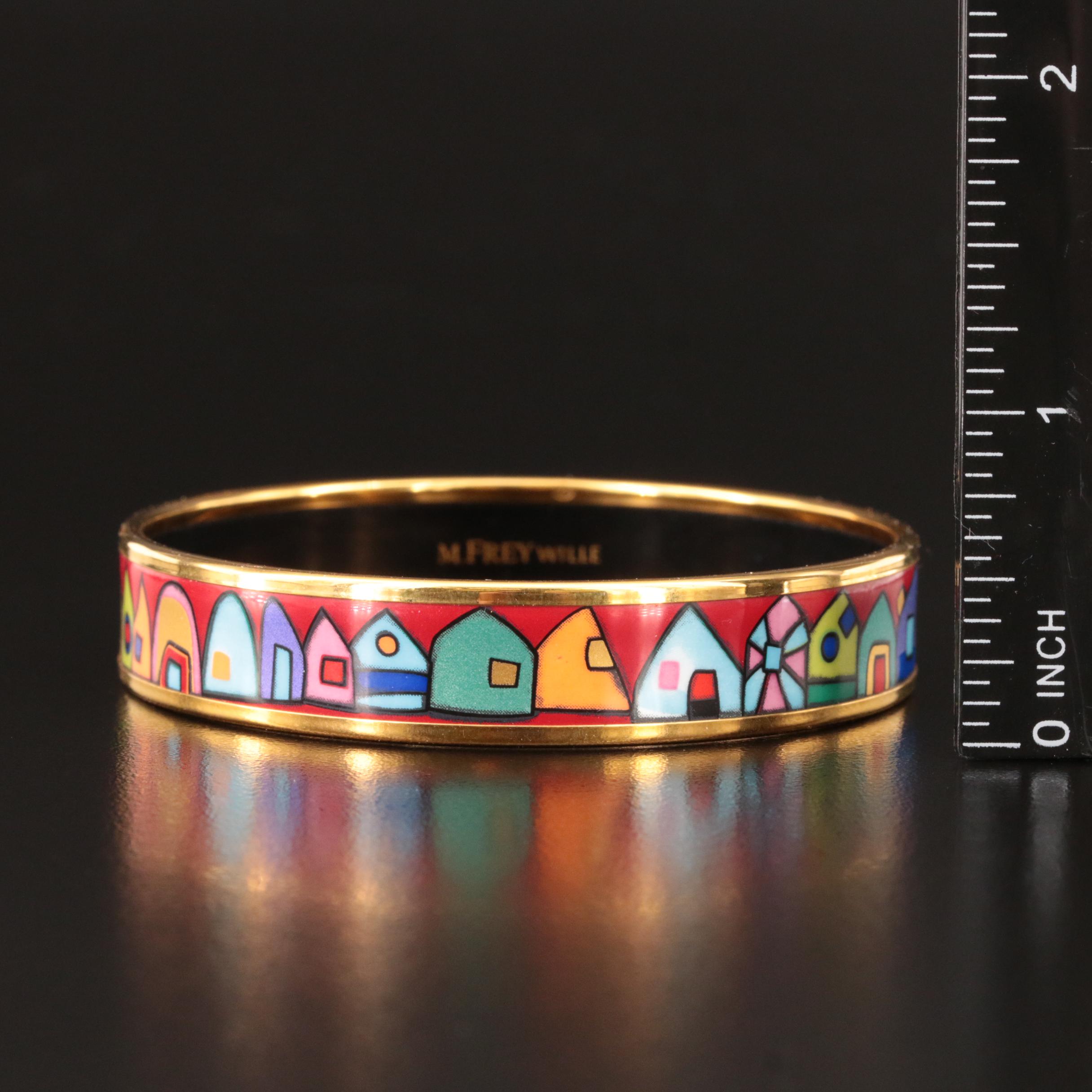 Frey Wille "Hundertwasser" Enamel Bangle