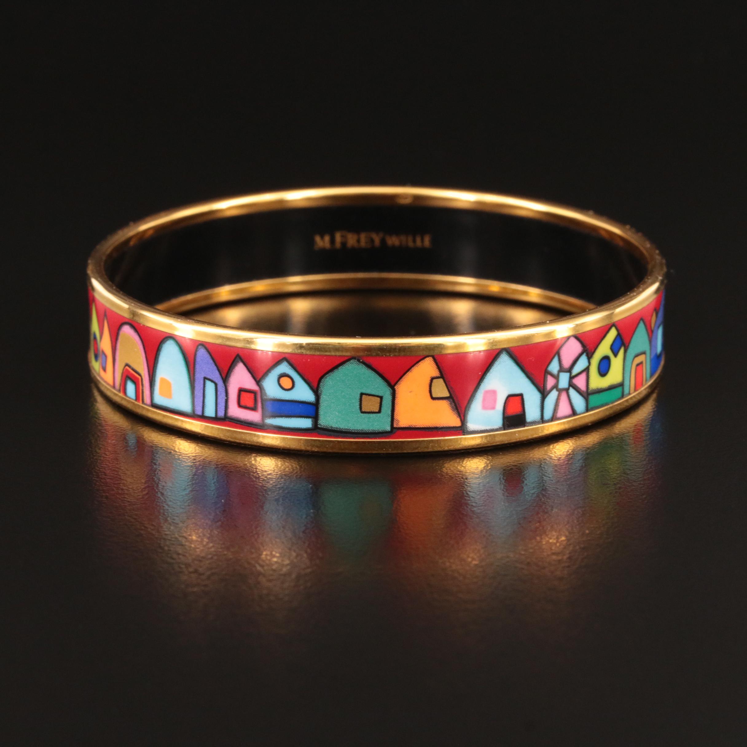Frey Wille "Hundertwasser" Enamel Bangle
